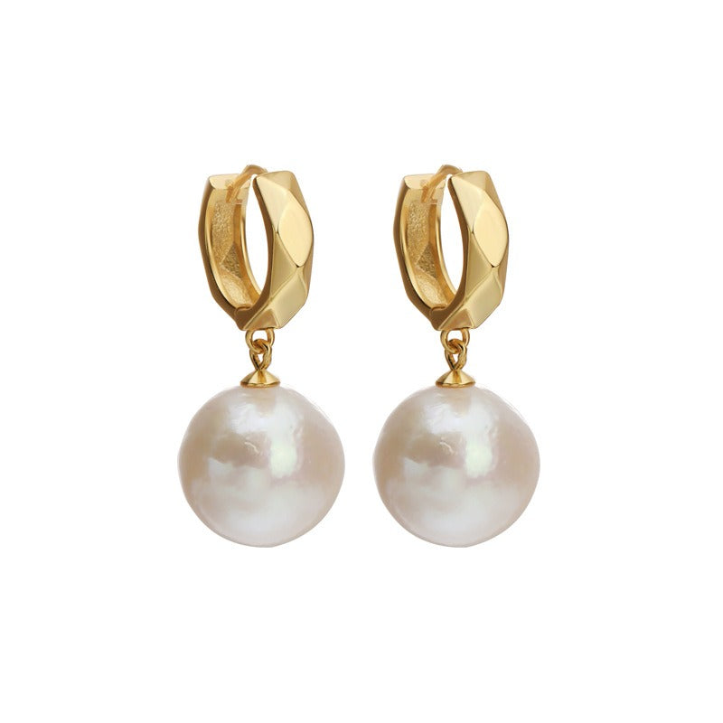 11-12mm Round Edison Pearl Drop Earrings