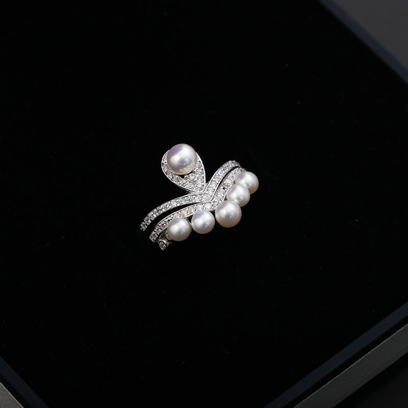 Crown of Vows Freshwater Pearl Ring