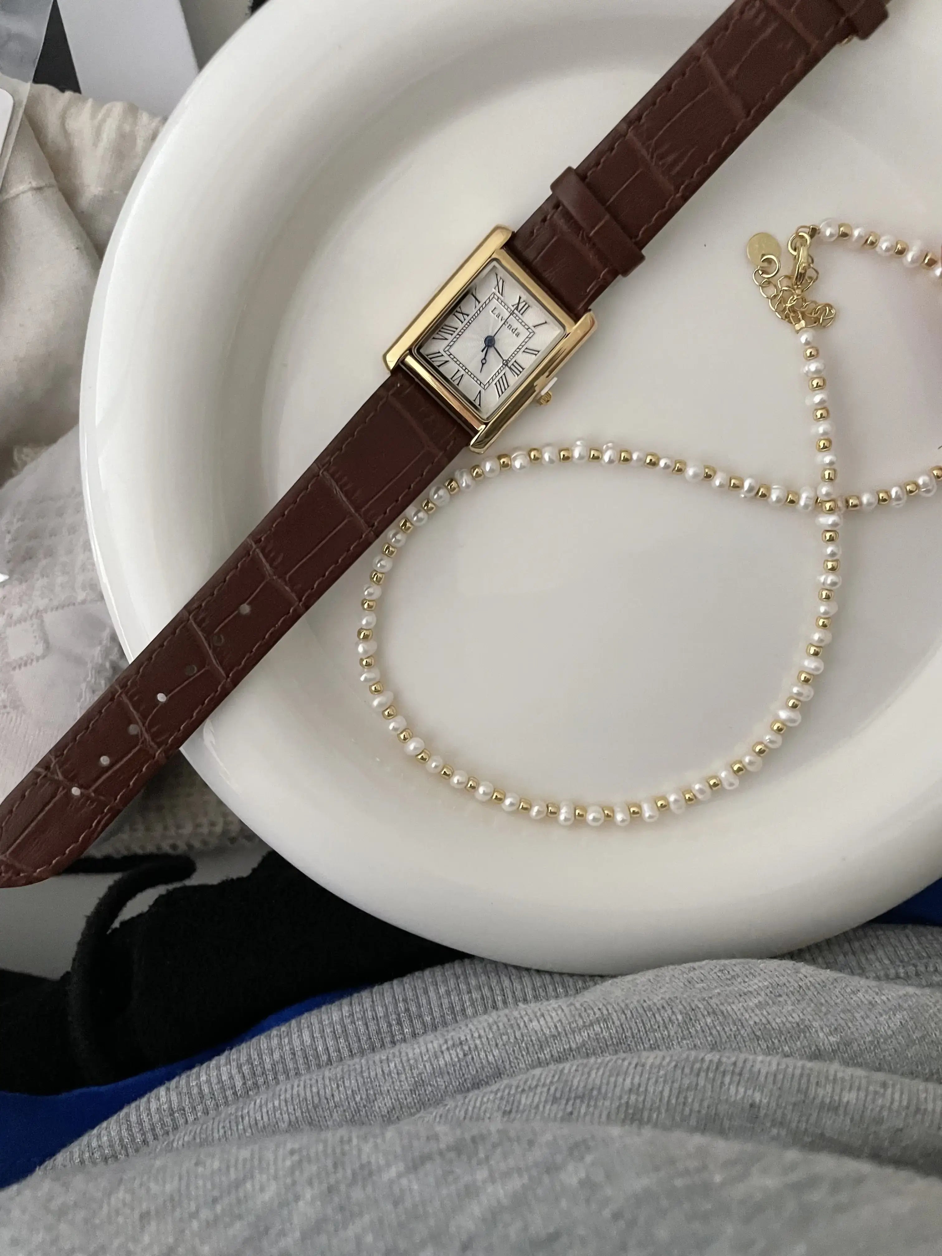 Alternating Freshwater Pearl with 14K Gold Beads Necklace