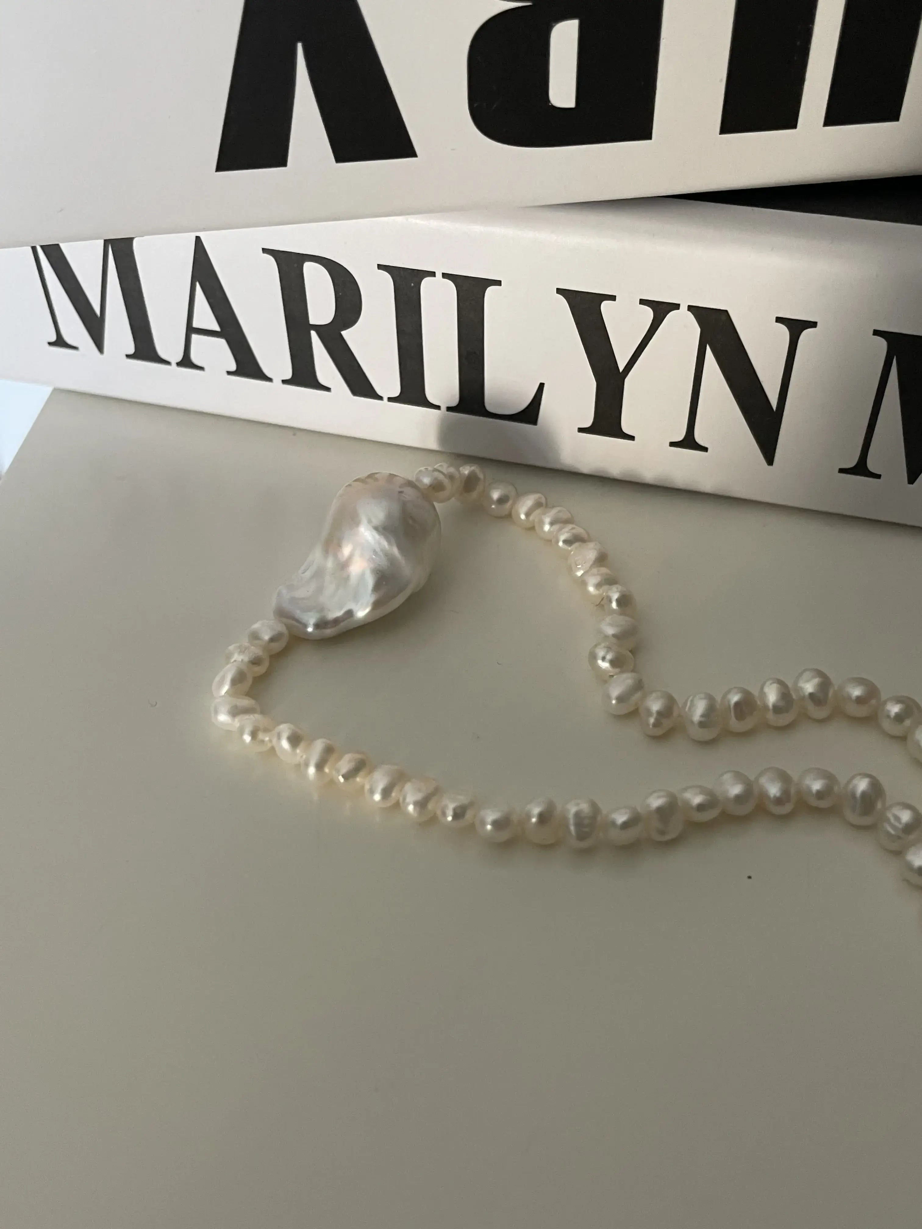 Baroque Pearl Statement Necklace with Baby Pearl Chain