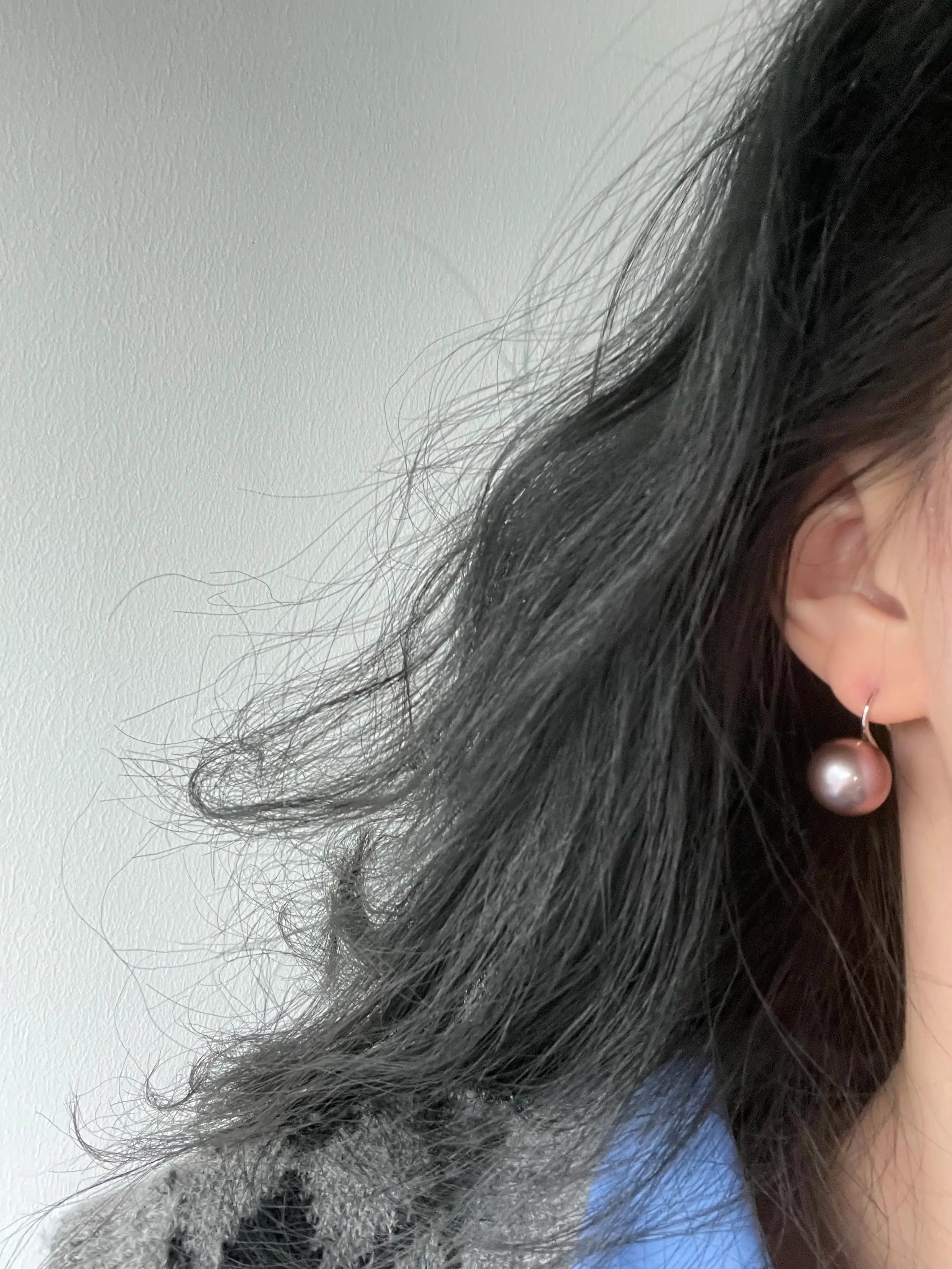 Elegant Purple Edison Pearl Earrings