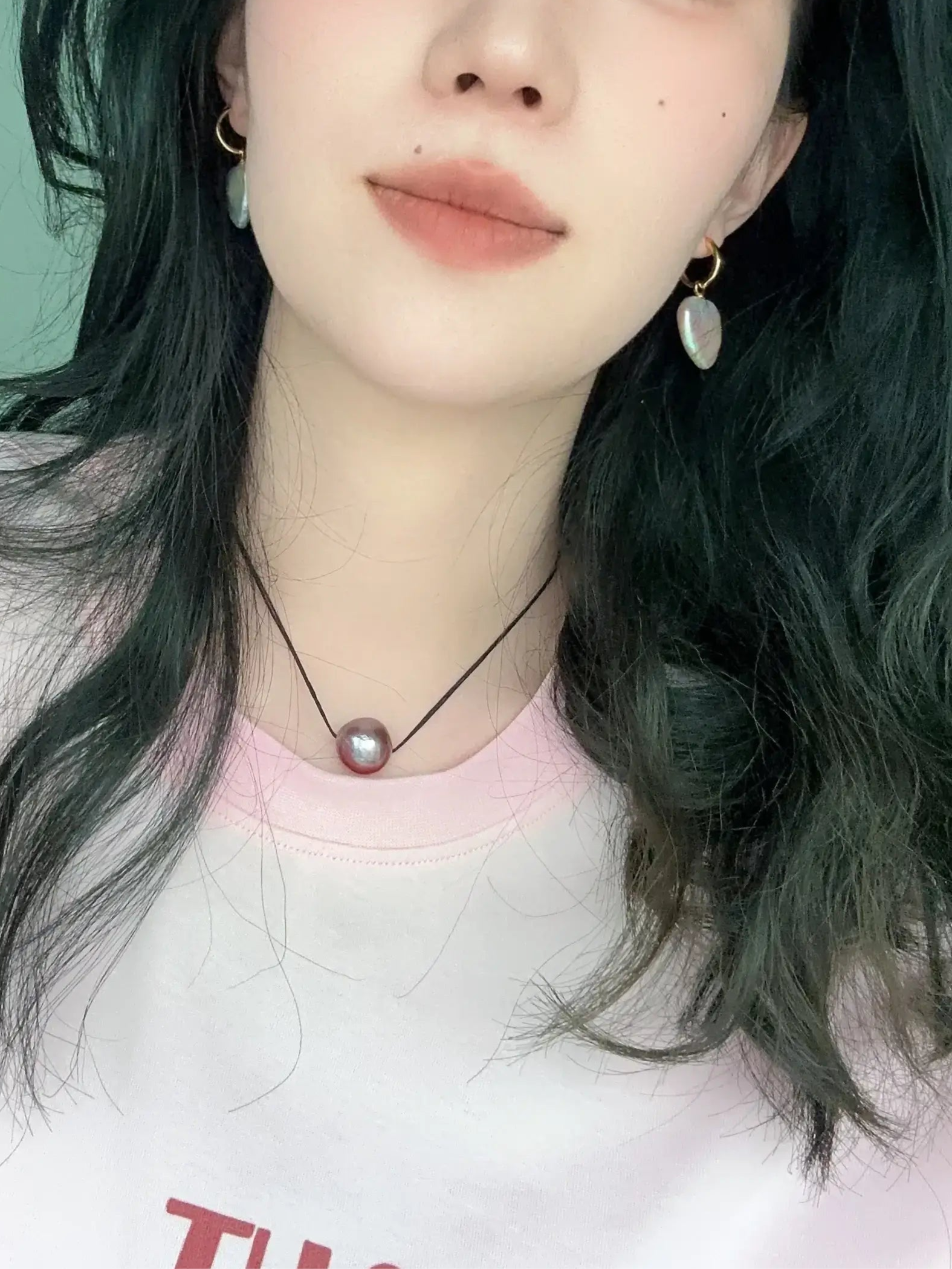 Heart-Shaped Freshwater Pearl Drop Earrings