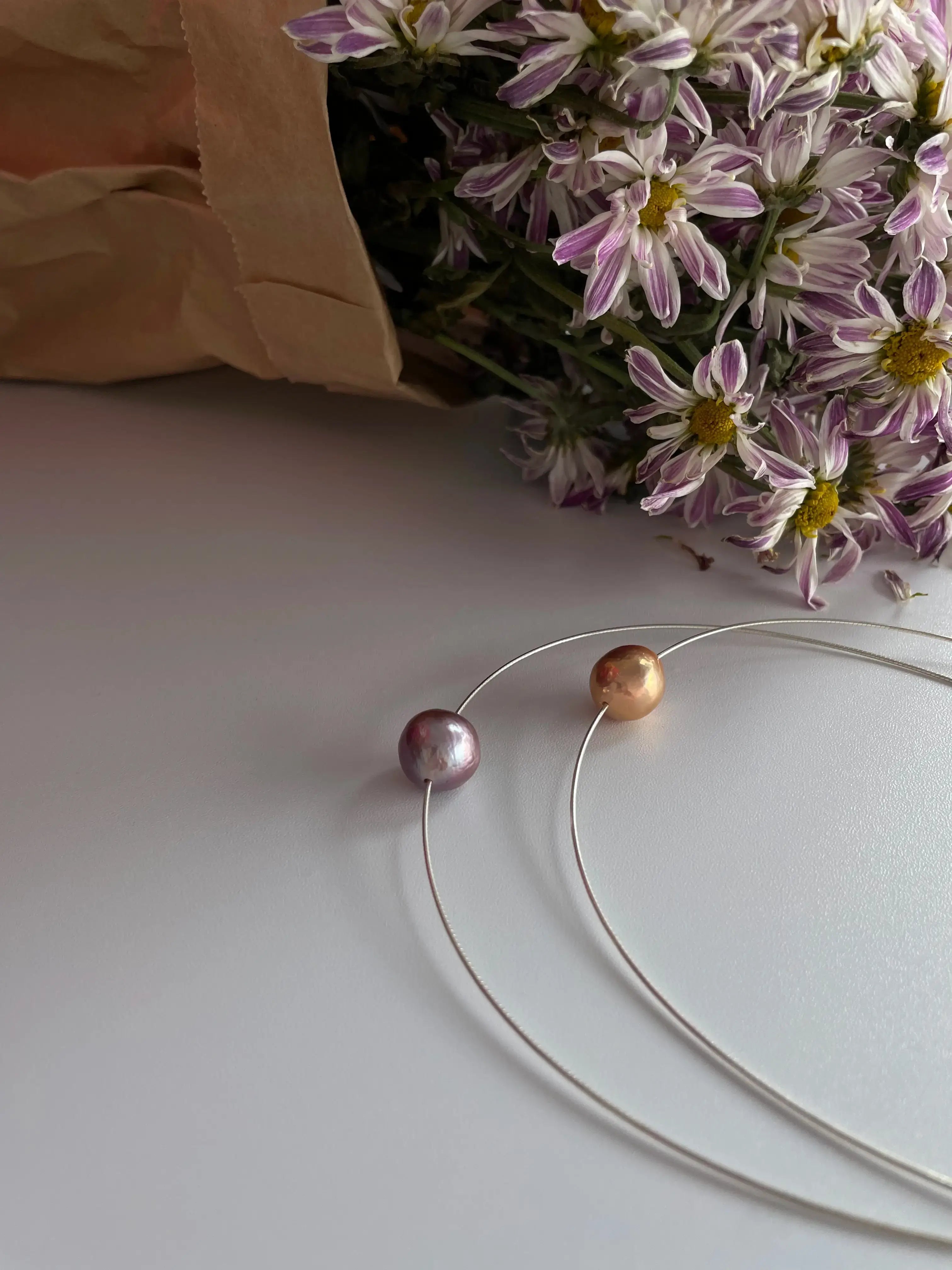 Colorful Edison Pearl Choker Necklace