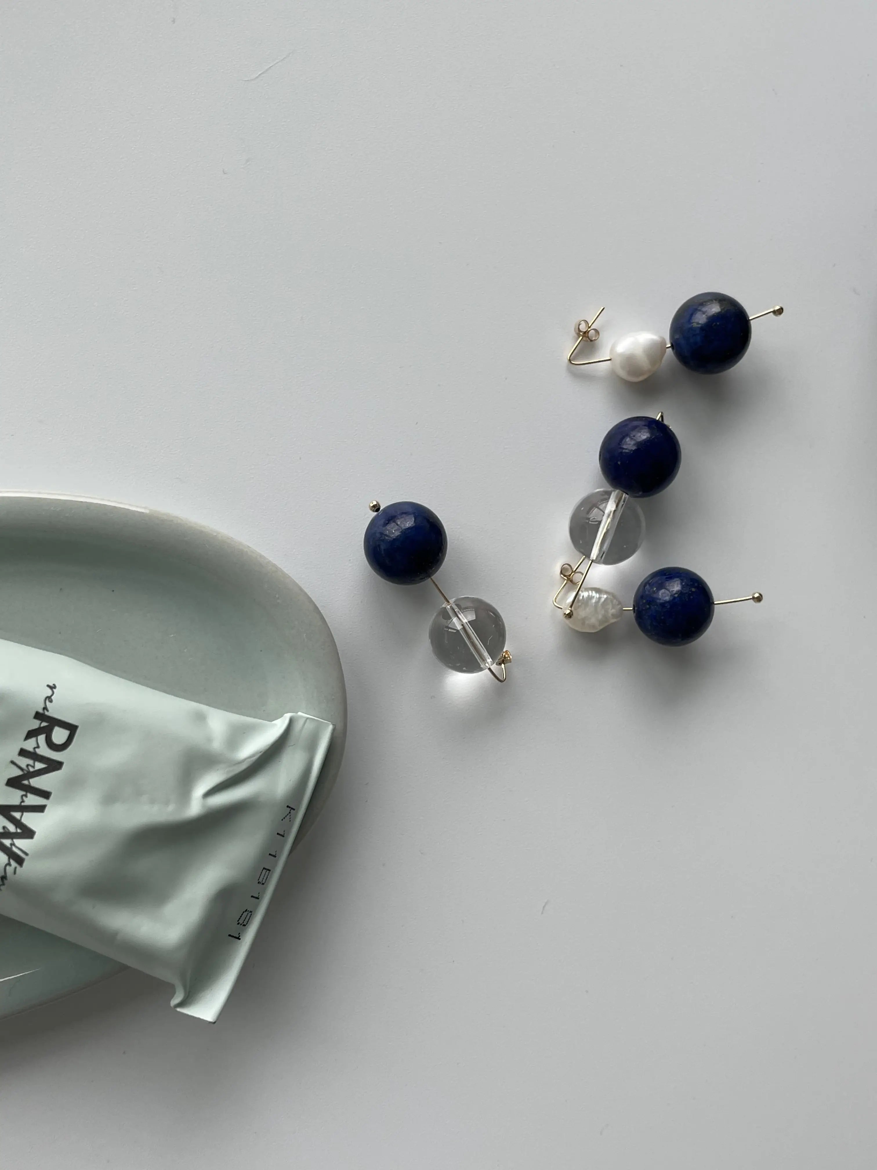 Lapis Lazuli and Freshwater Pearl Drop Earrings