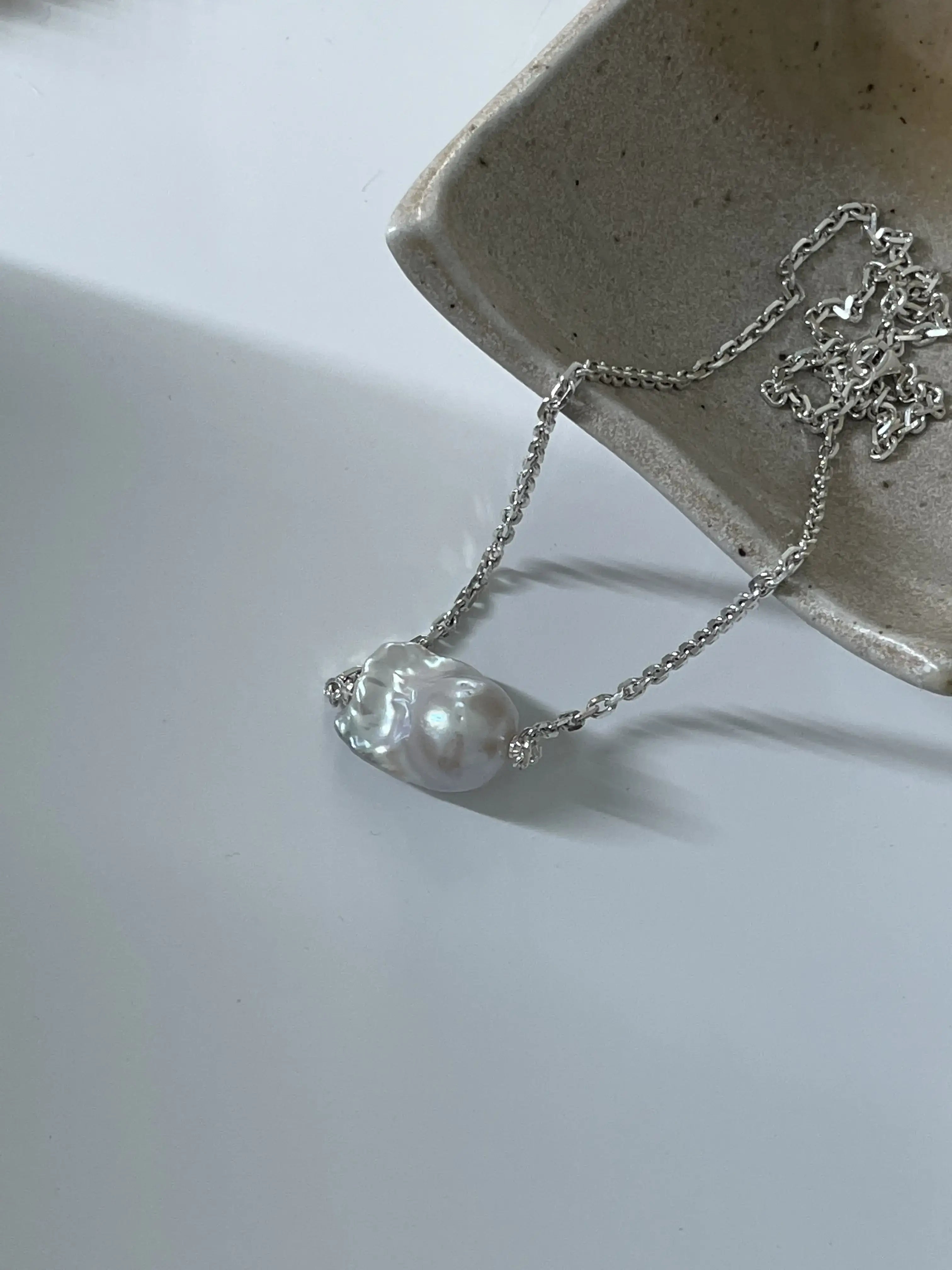 Baroque Pearl Sterling Silver Necklace