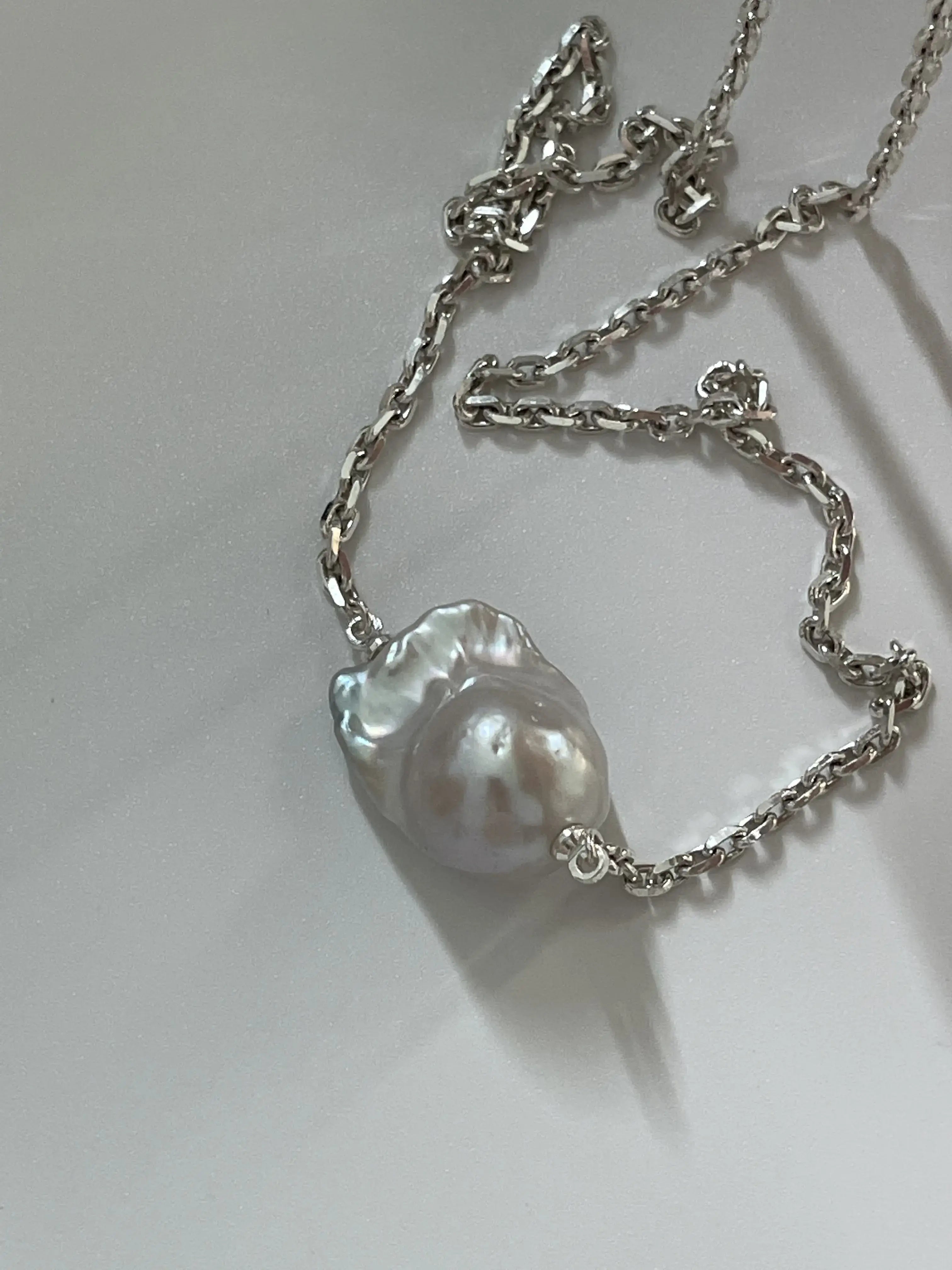 Baroque Pearl Sterling Silver Necklace