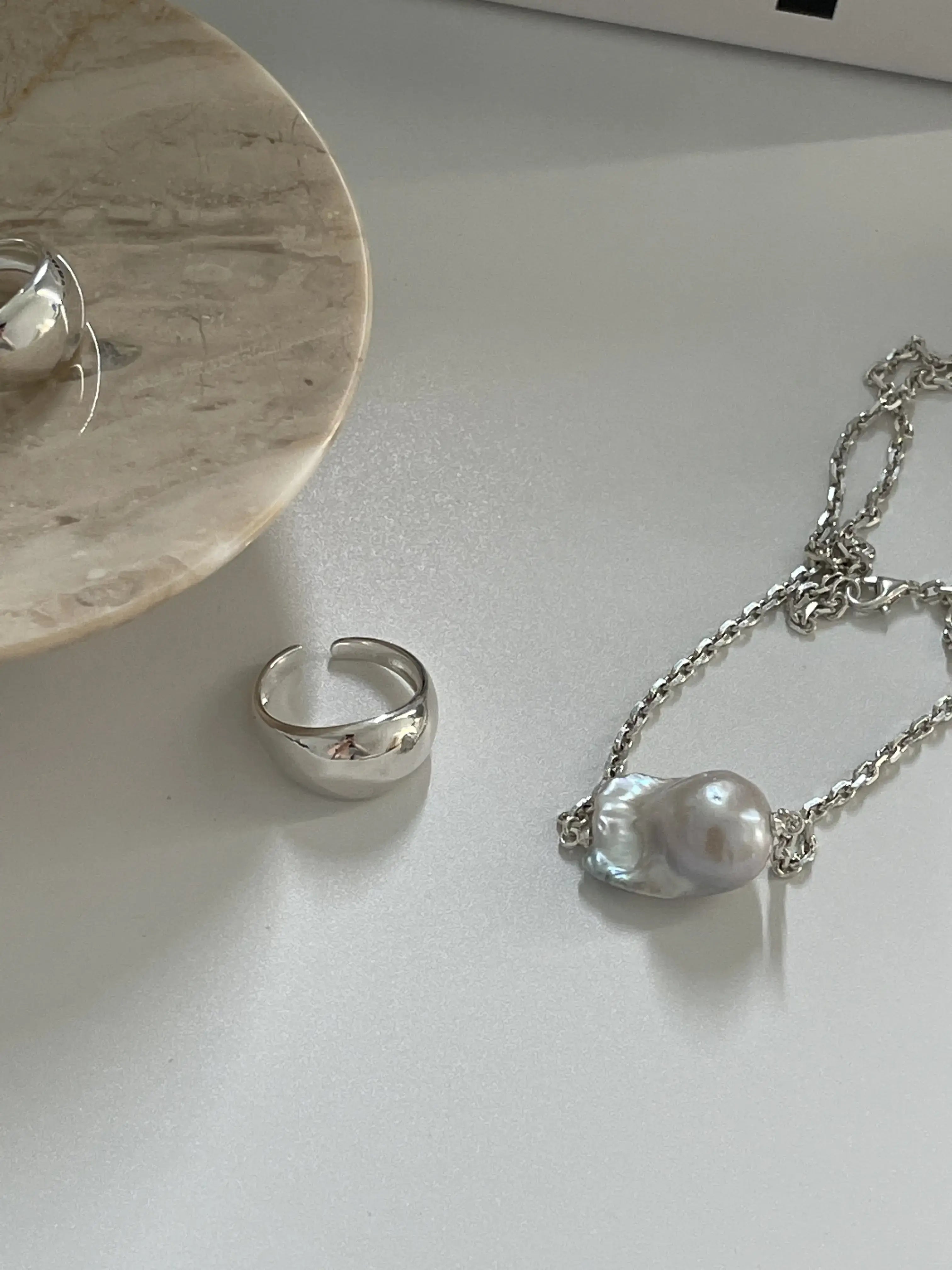 Baroque Pearl Sterling Silver Necklace