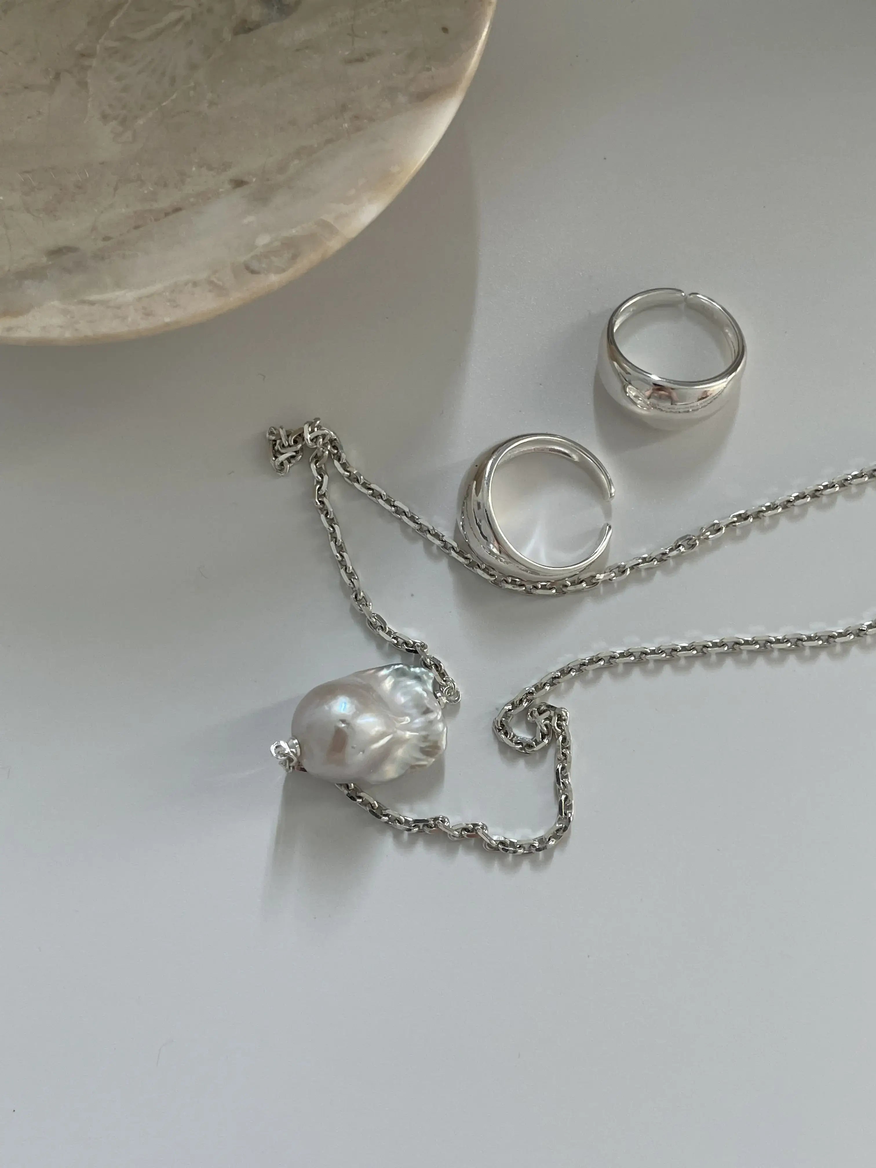 Baroque Pearl Sterling Silver Necklace
