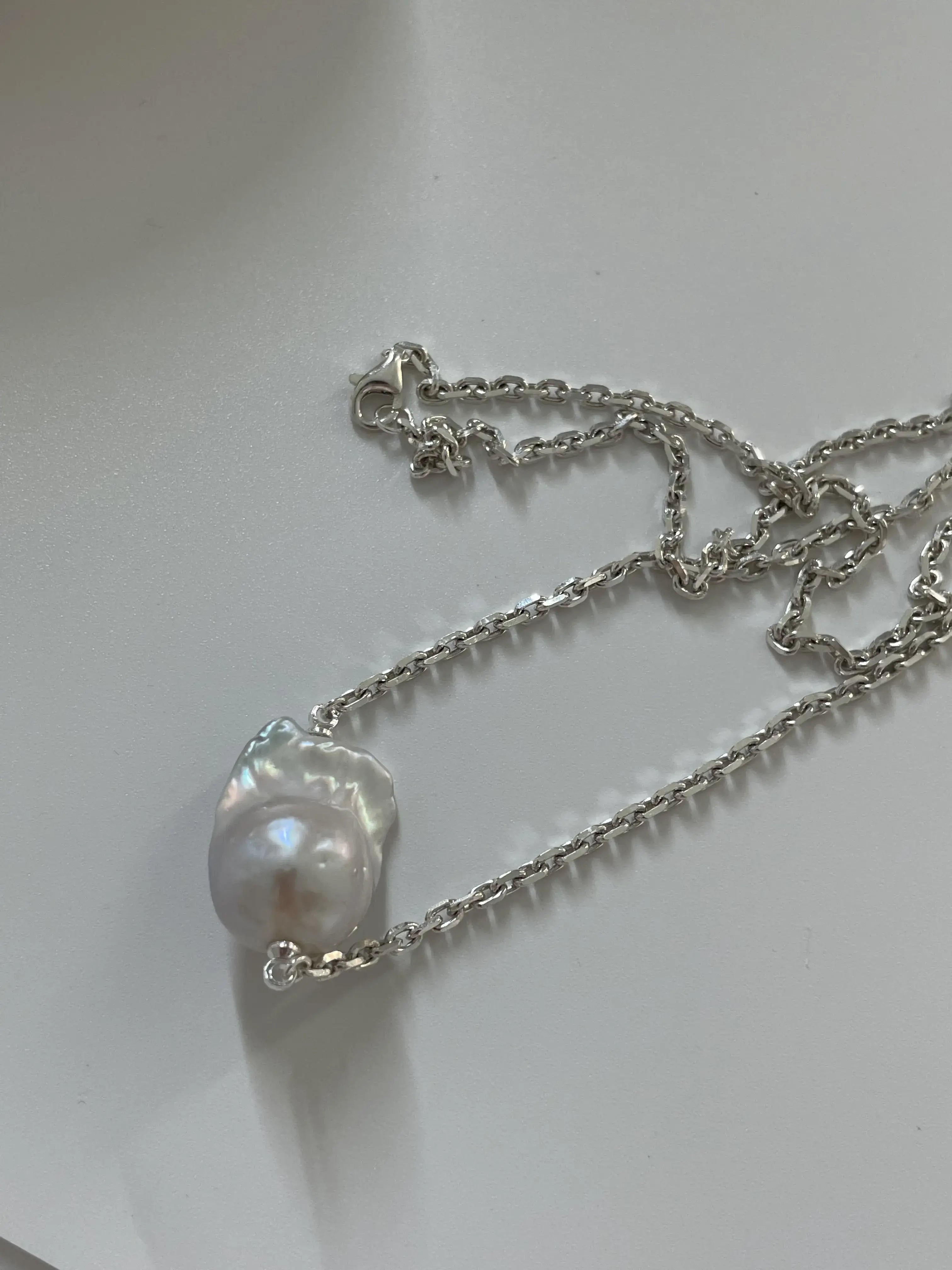 Baroque Pearl Sterling Silver Necklace