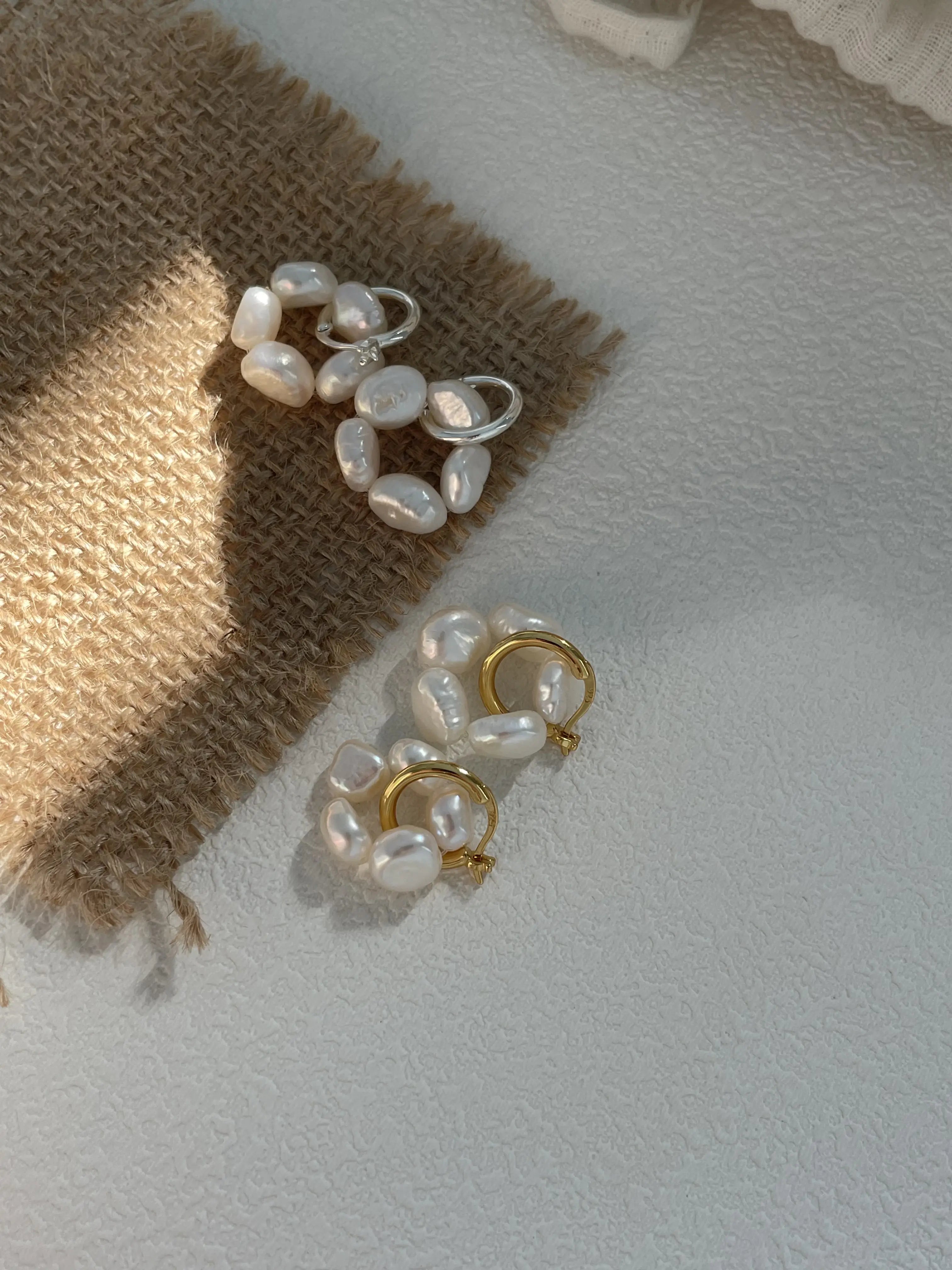 Floral Freshwater Pearl Earrings