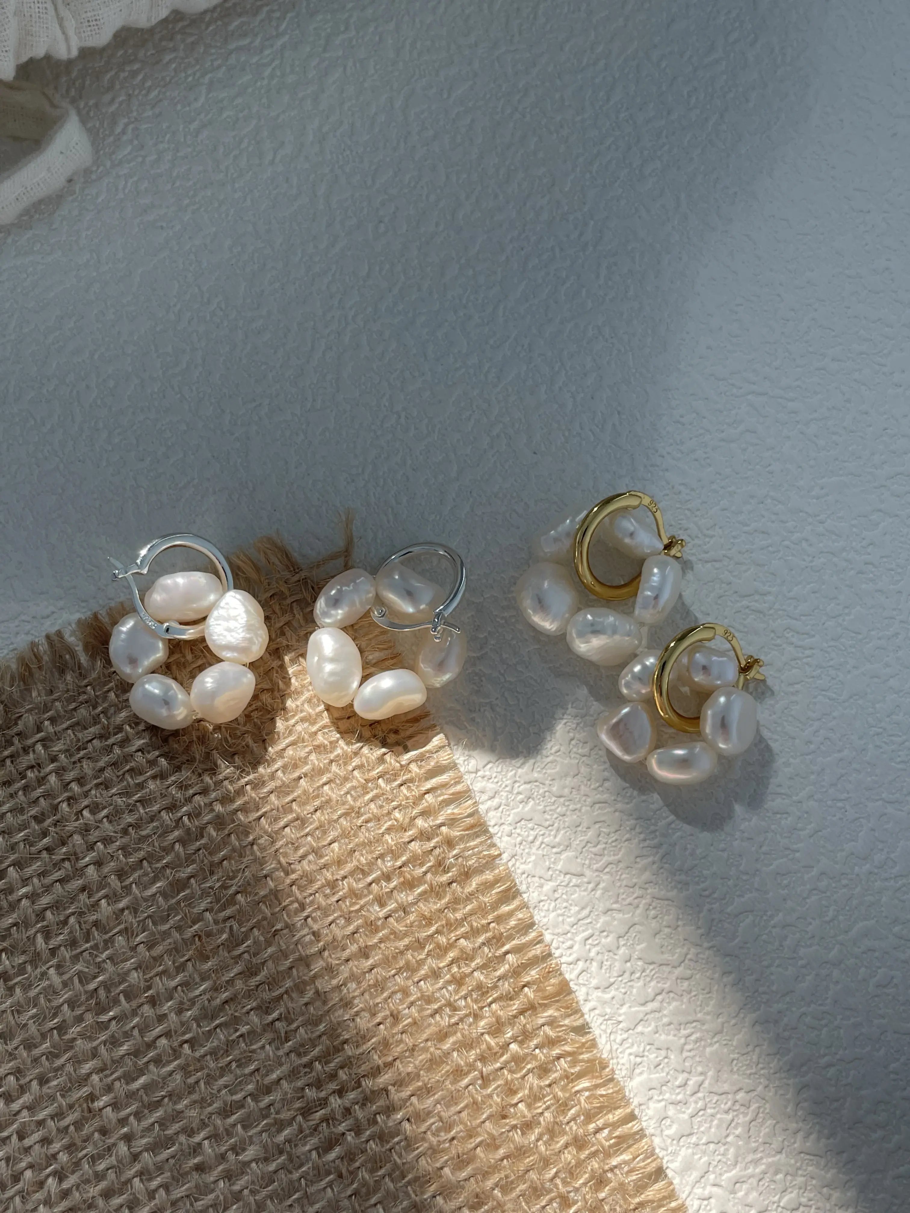 Floral Freshwater Pearl Earrings
