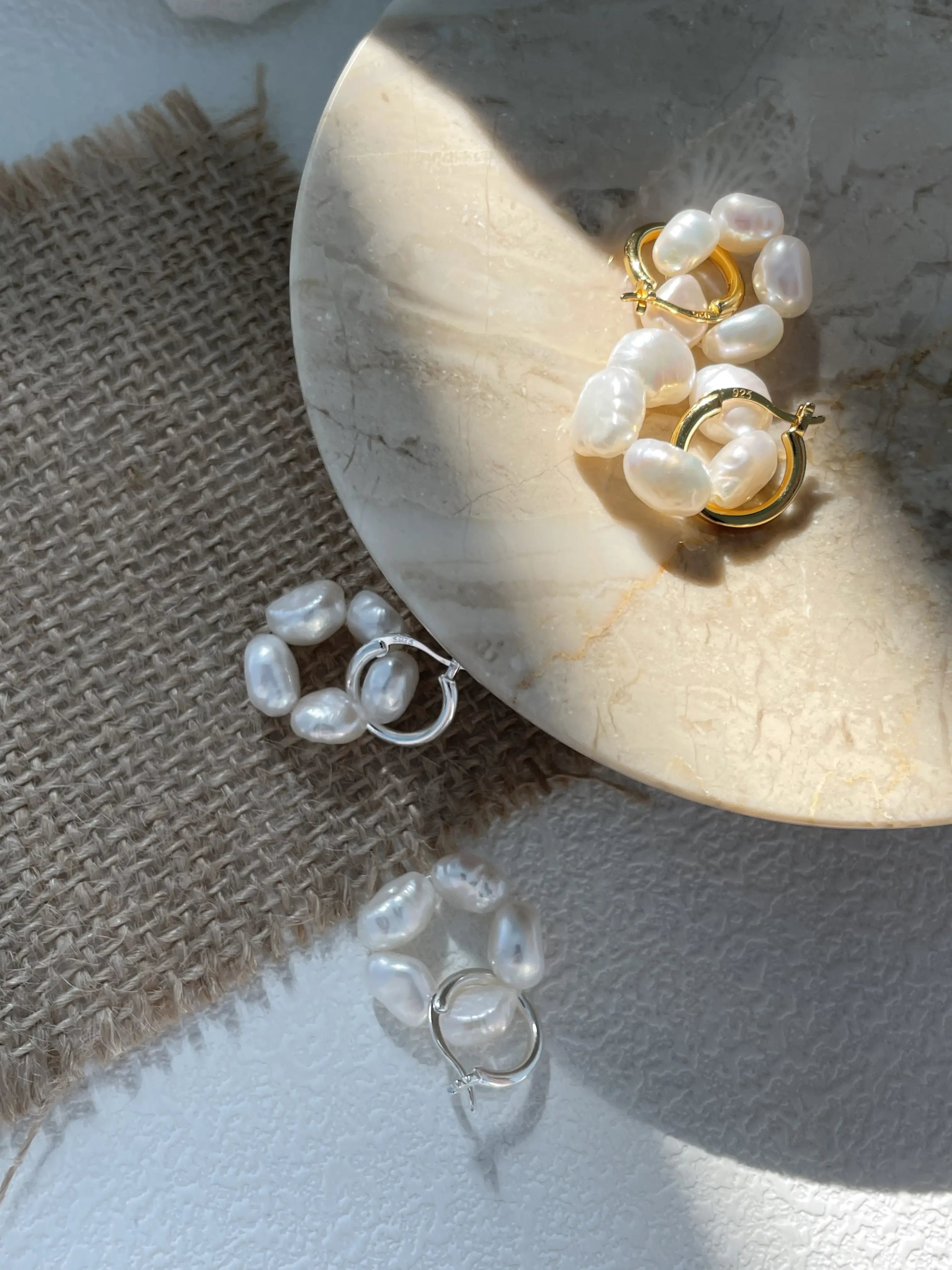 Floral Freshwater Pearl Earrings