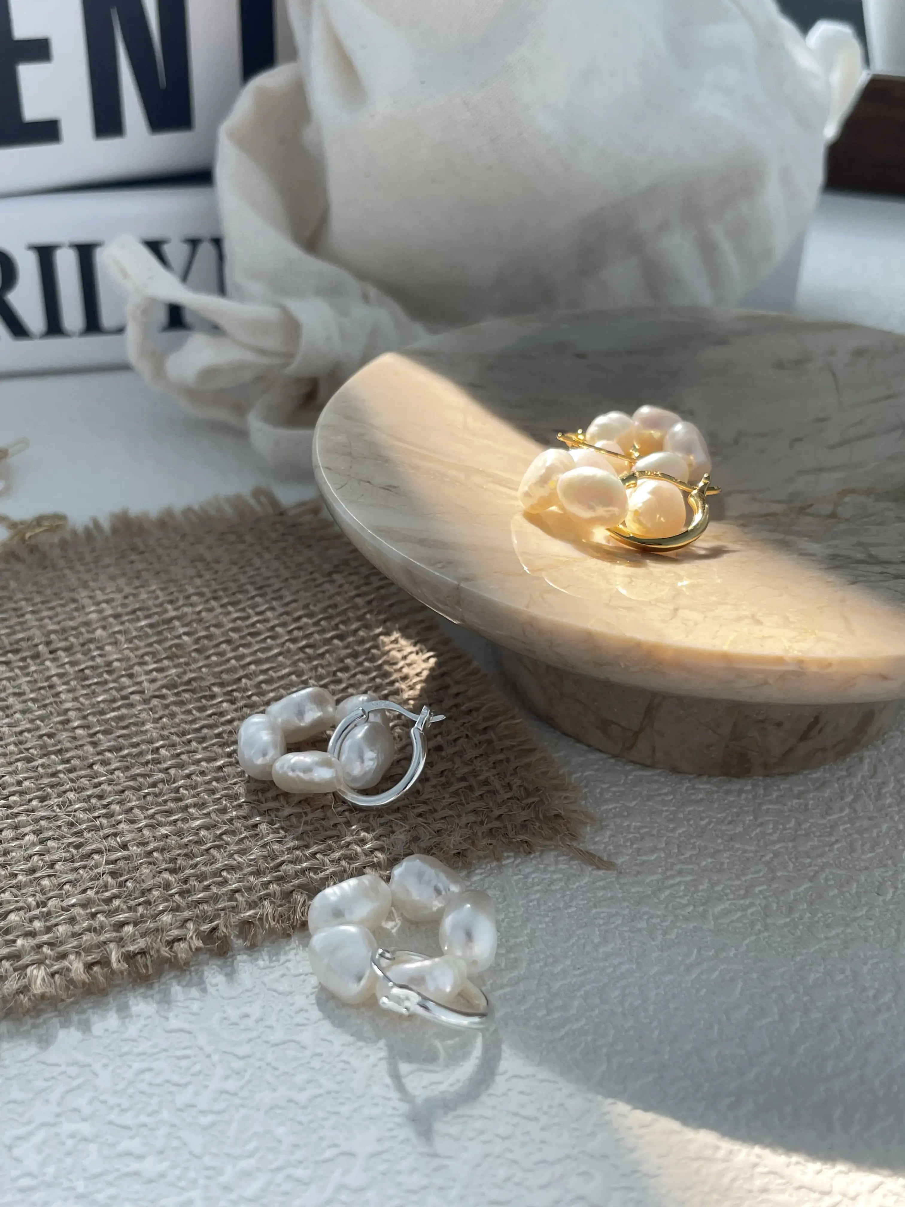 Floral Freshwater Pearl Earrings