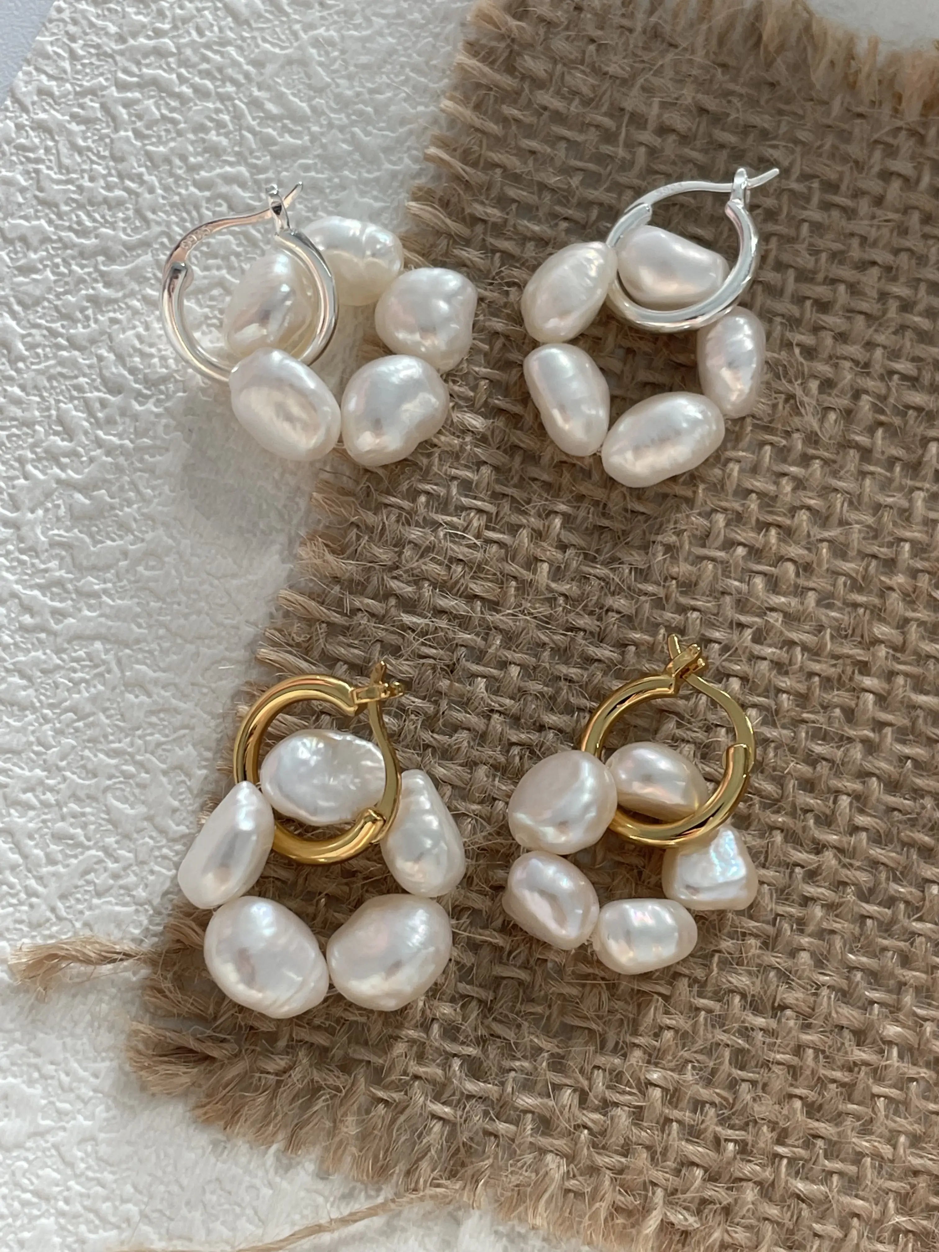 Floral Freshwater Pearl Earrings