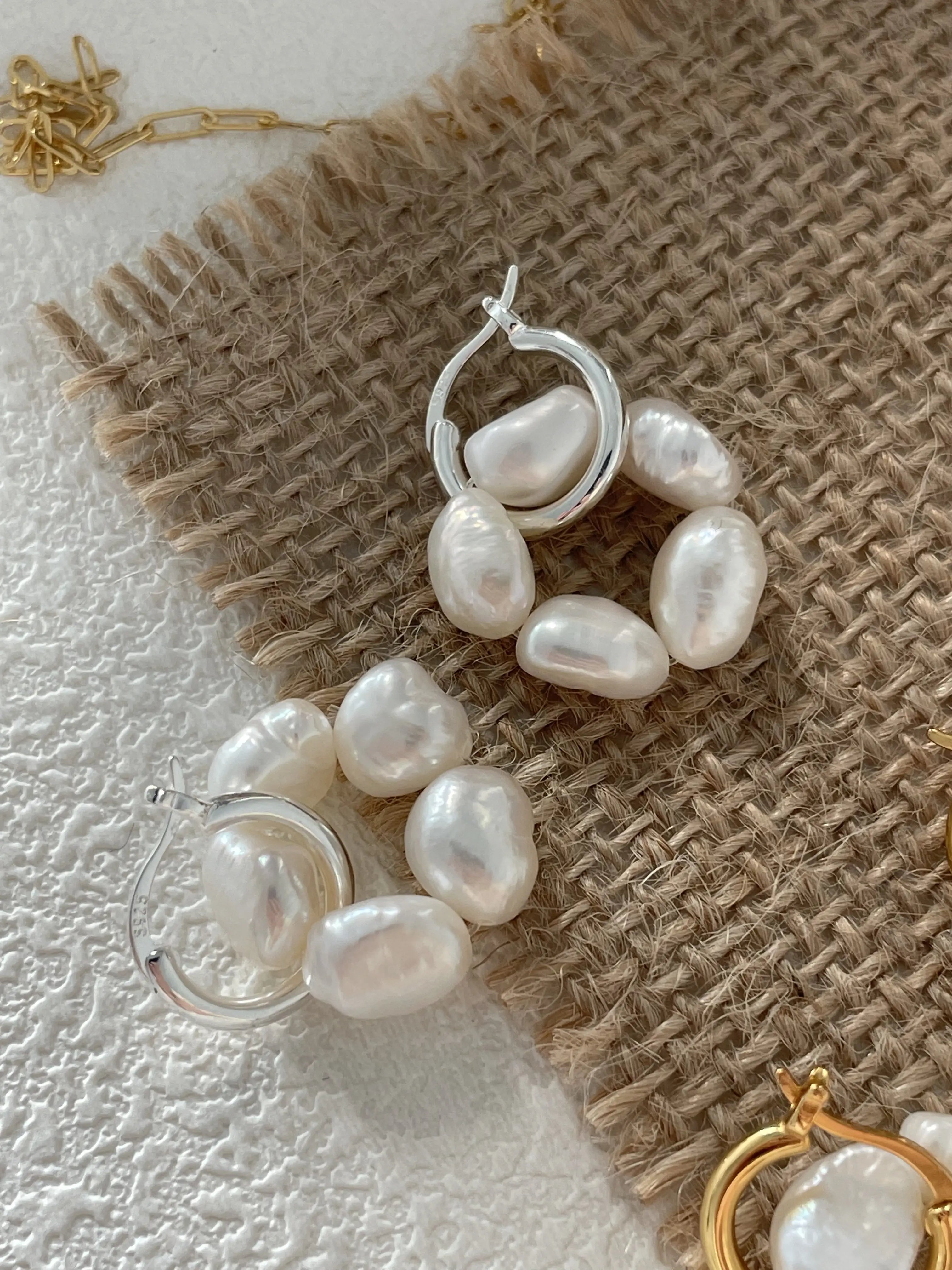 Floral Freshwater Pearl Earrings