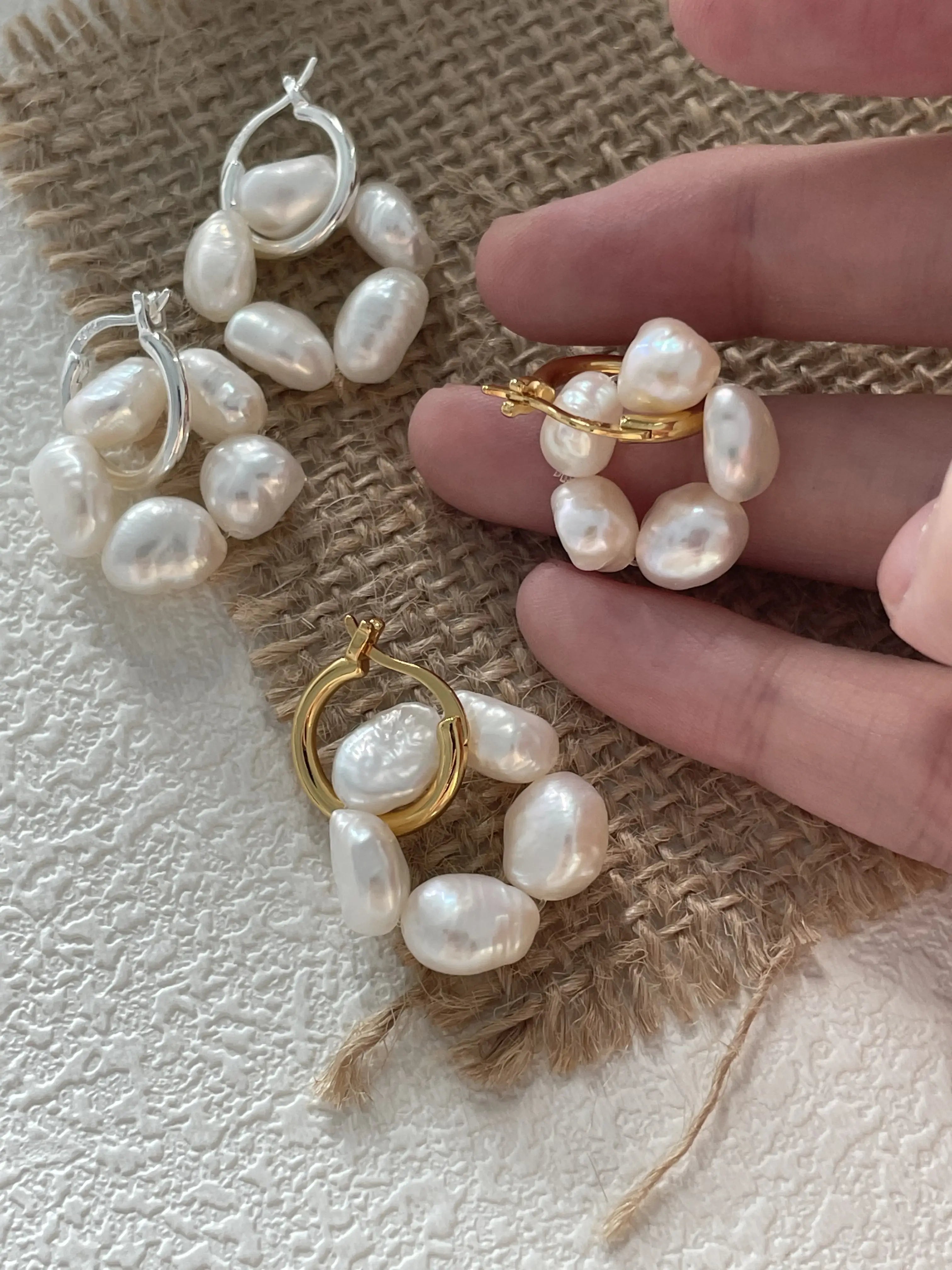 Floral Freshwater Pearl Earrings