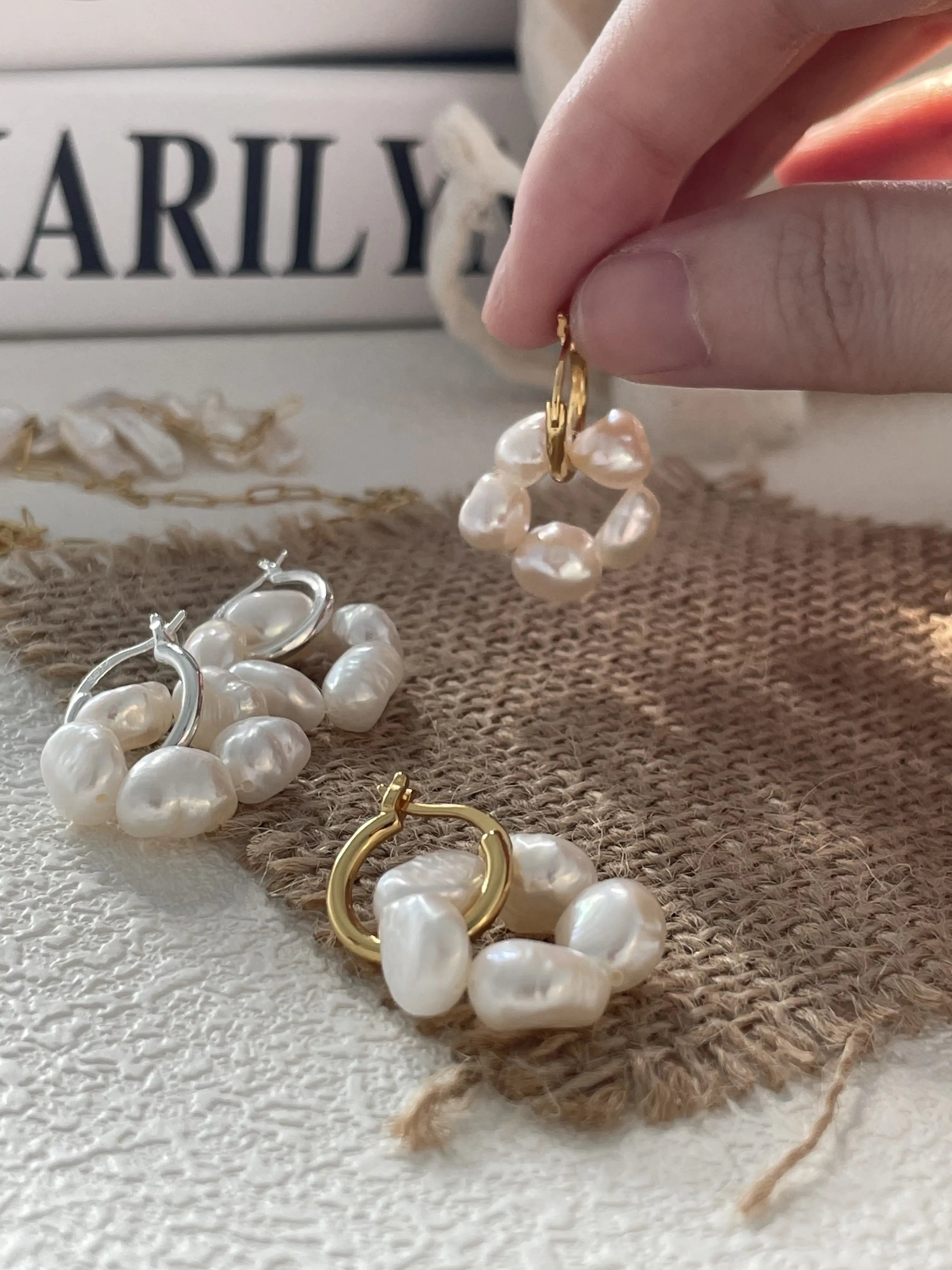 Floral Freshwater Pearl Earrings