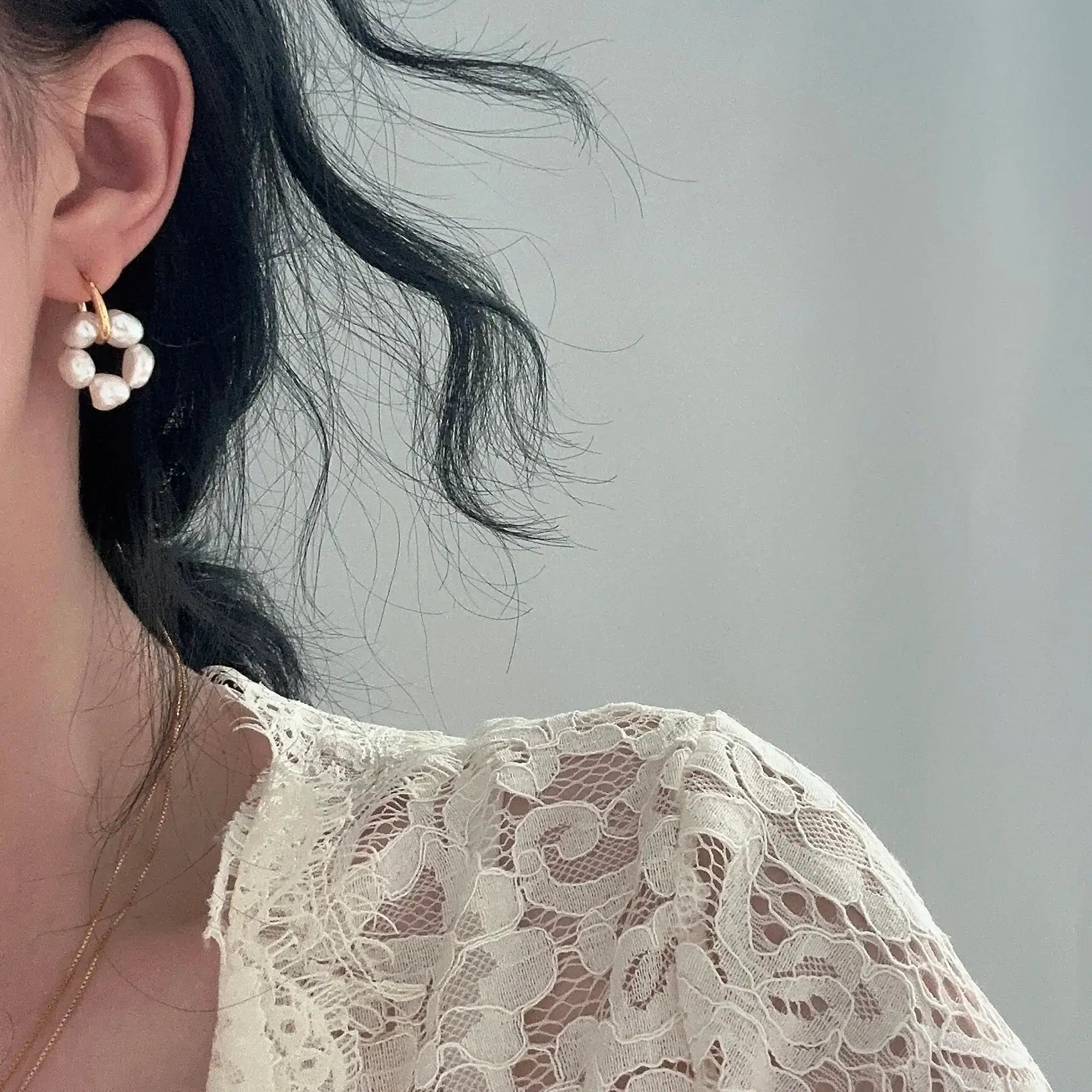 Floral Freshwater Pearl Earrings