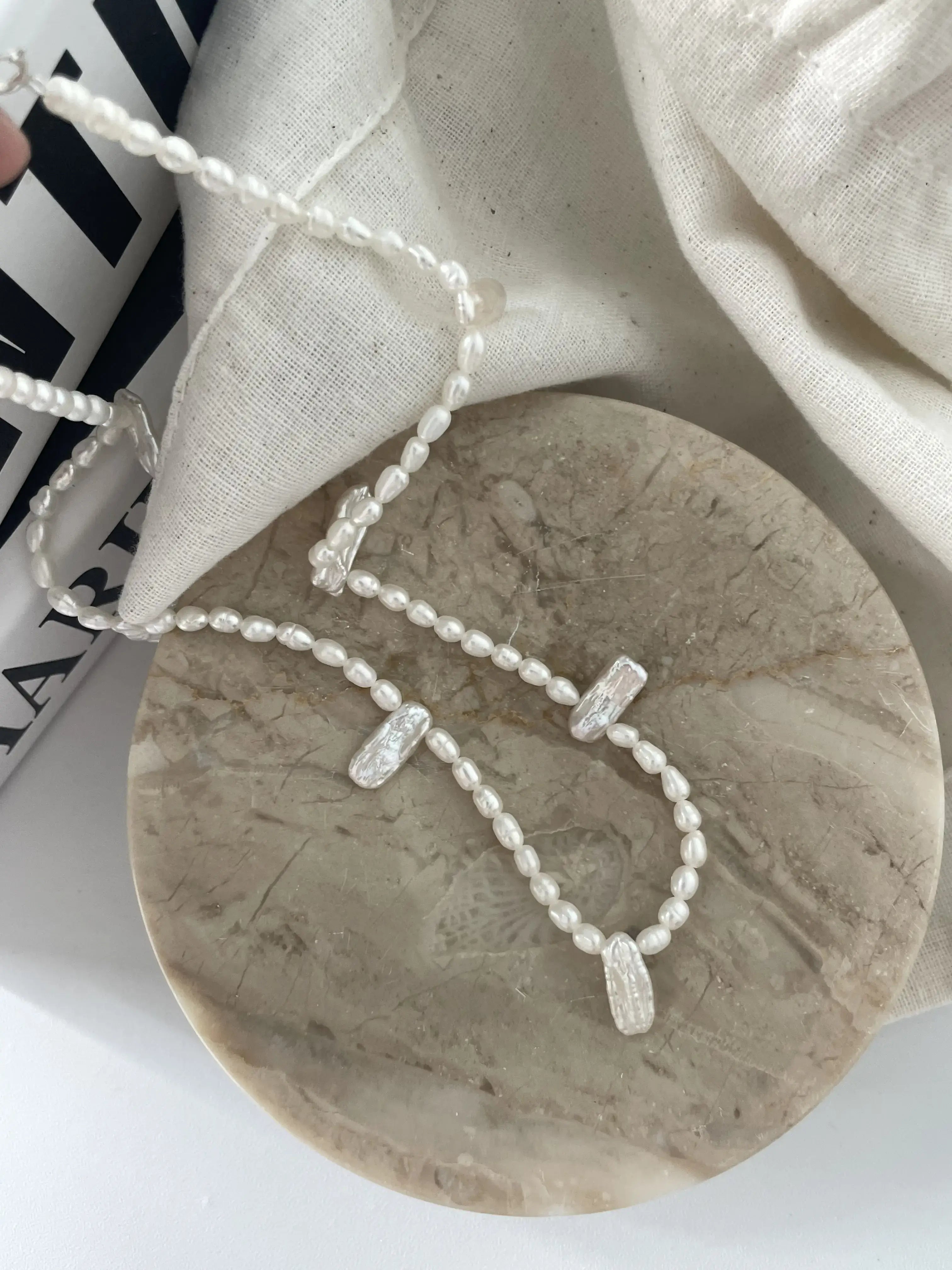 Cute Freshwater and Baroque Pearl Necklace