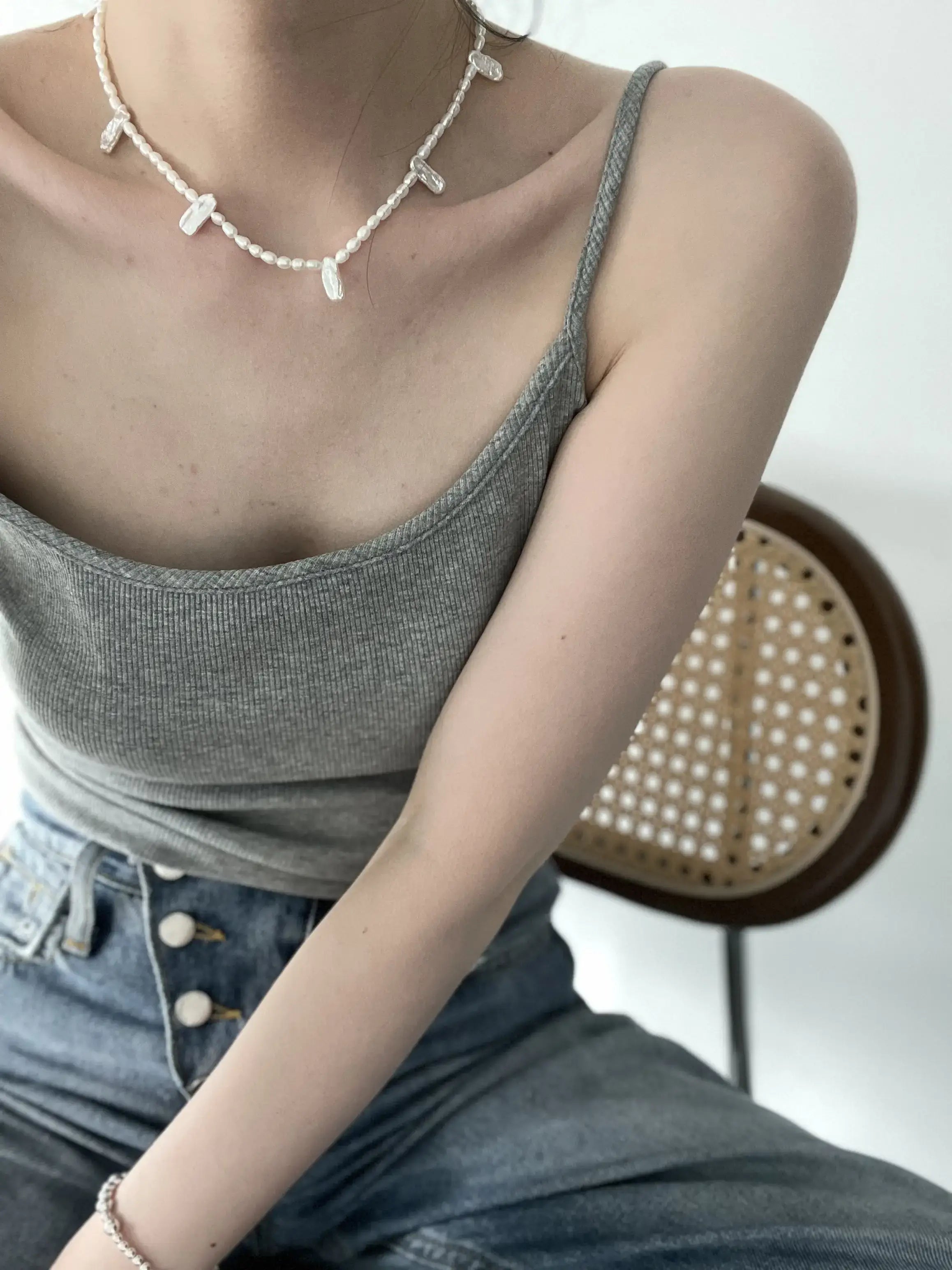 Cute Freshwater and Baroque Pearl Necklace