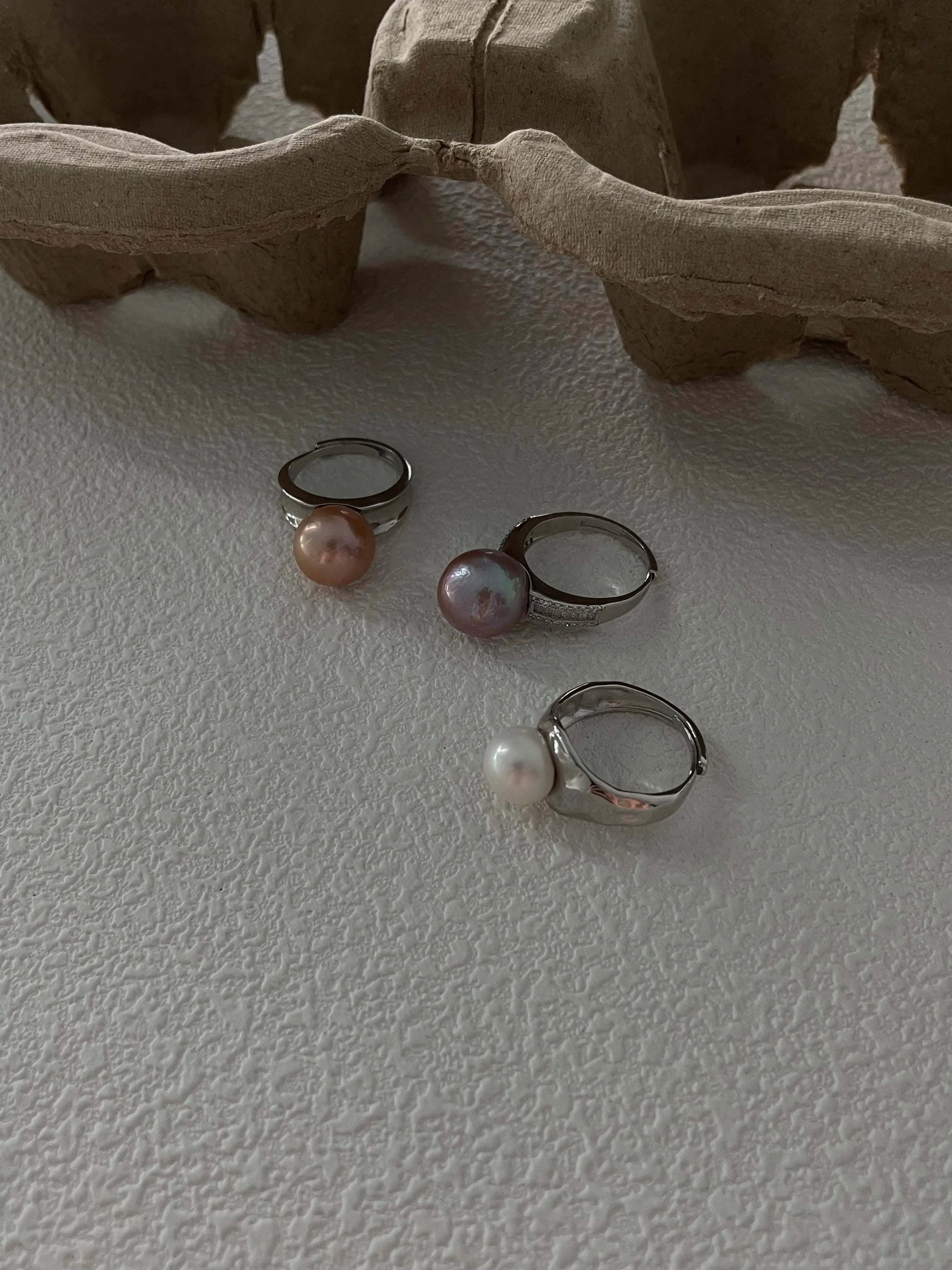 12mm Freshwater Pearl Sterling Silver Ring