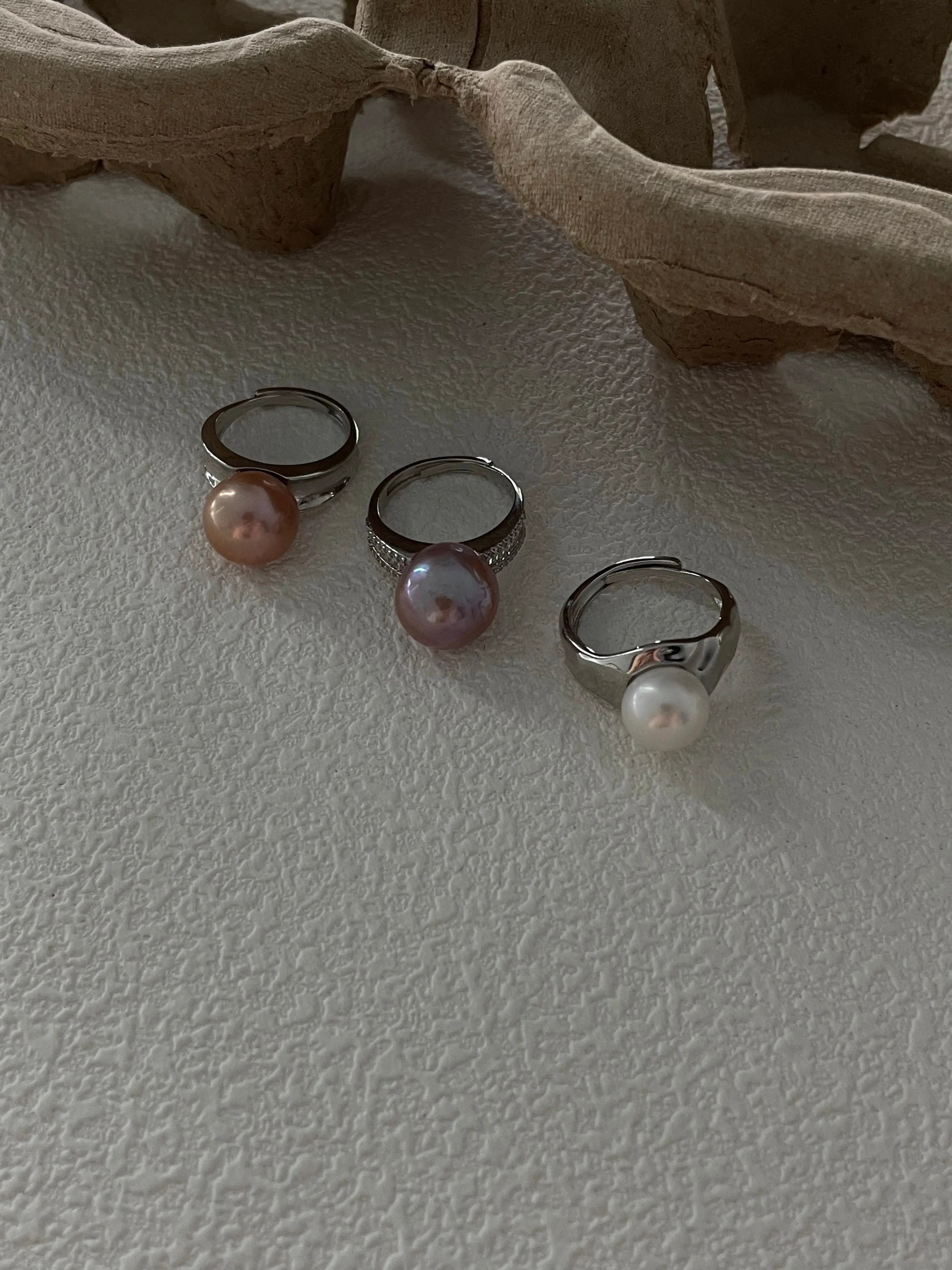 12mm Freshwater Pearl Sterling Silver Ring