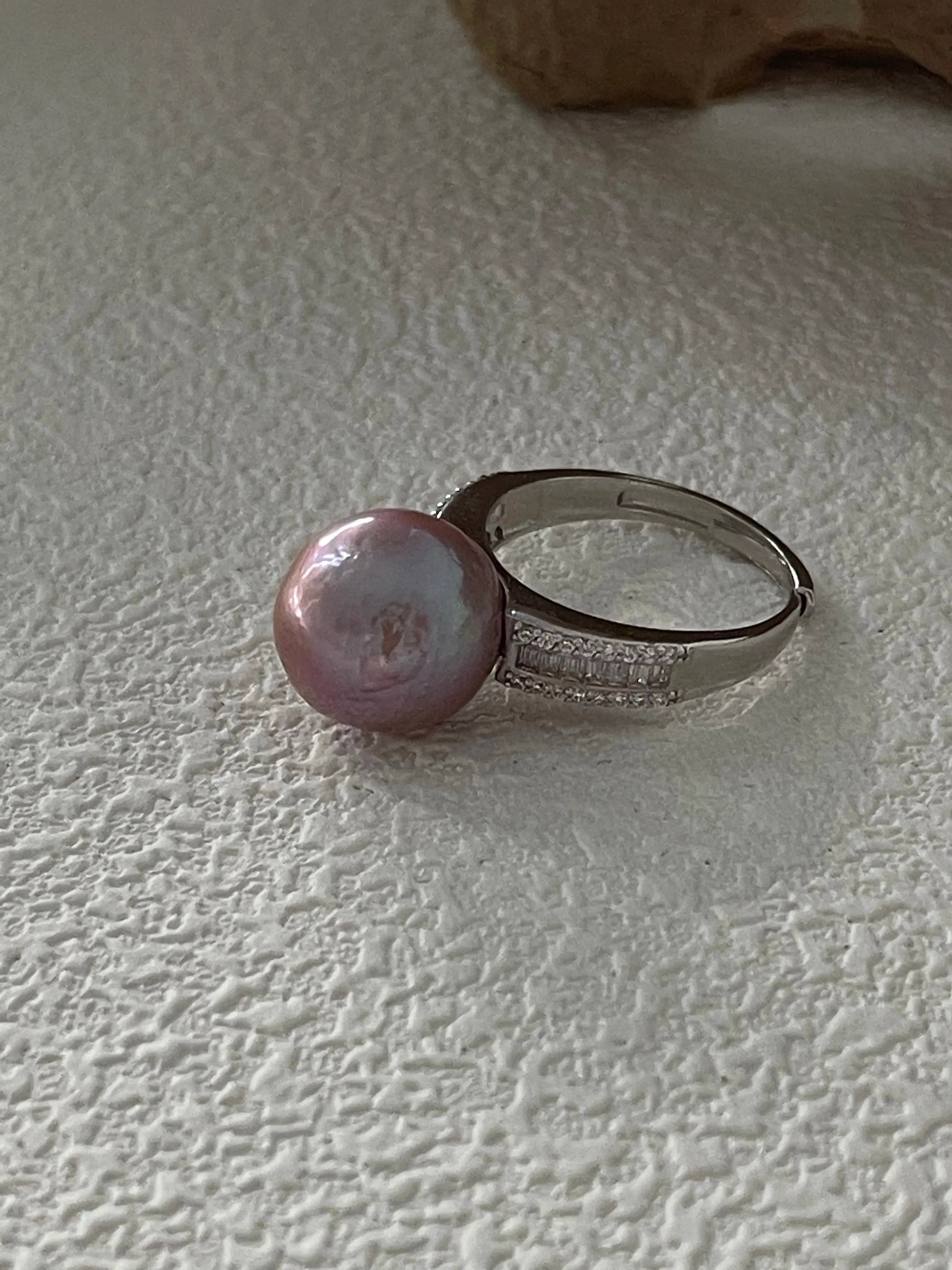 12mm Freshwater Pearl Sterling Silver Ring