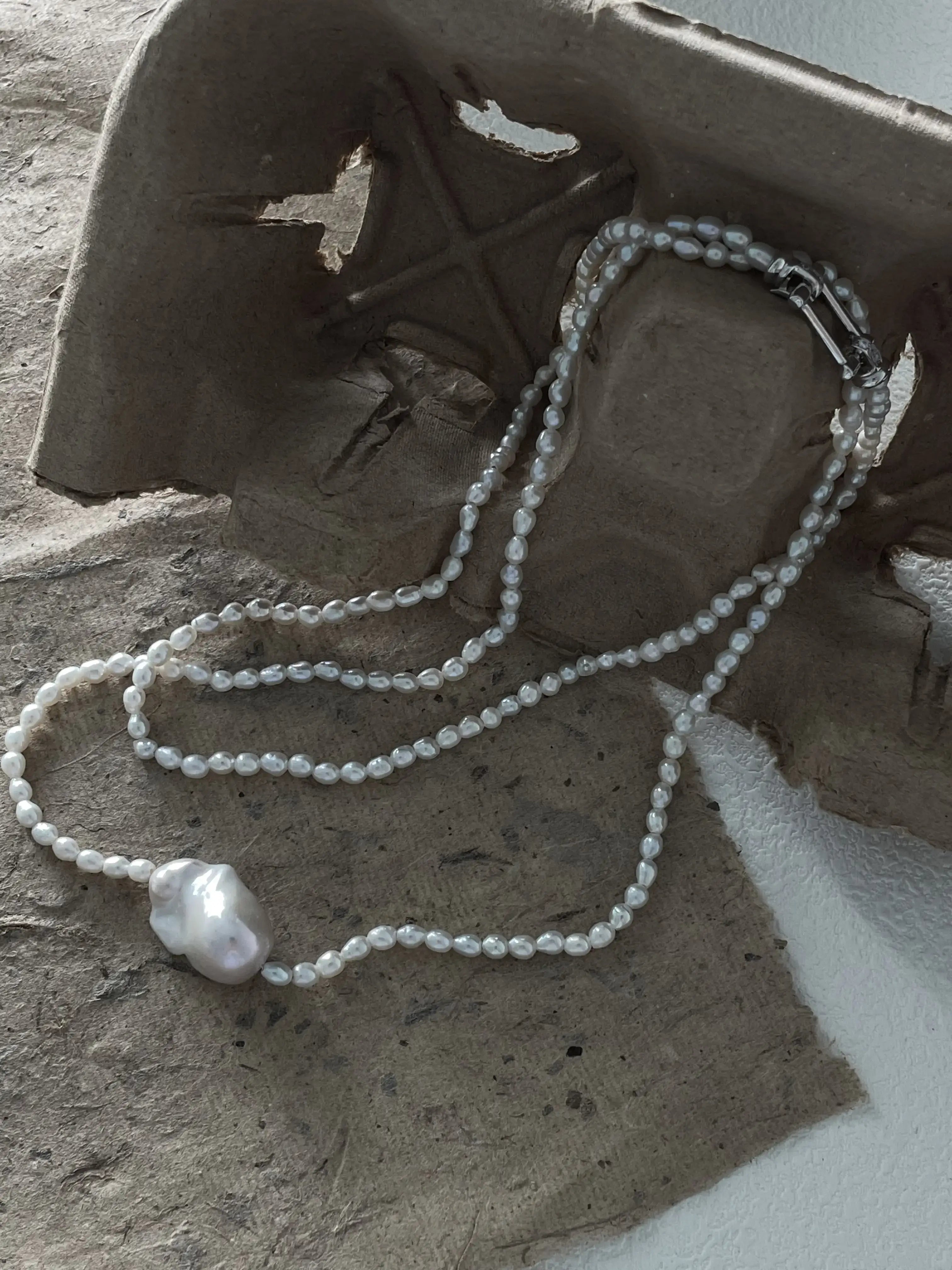 Freshwater Baroque Pearl Double Strand Necklace