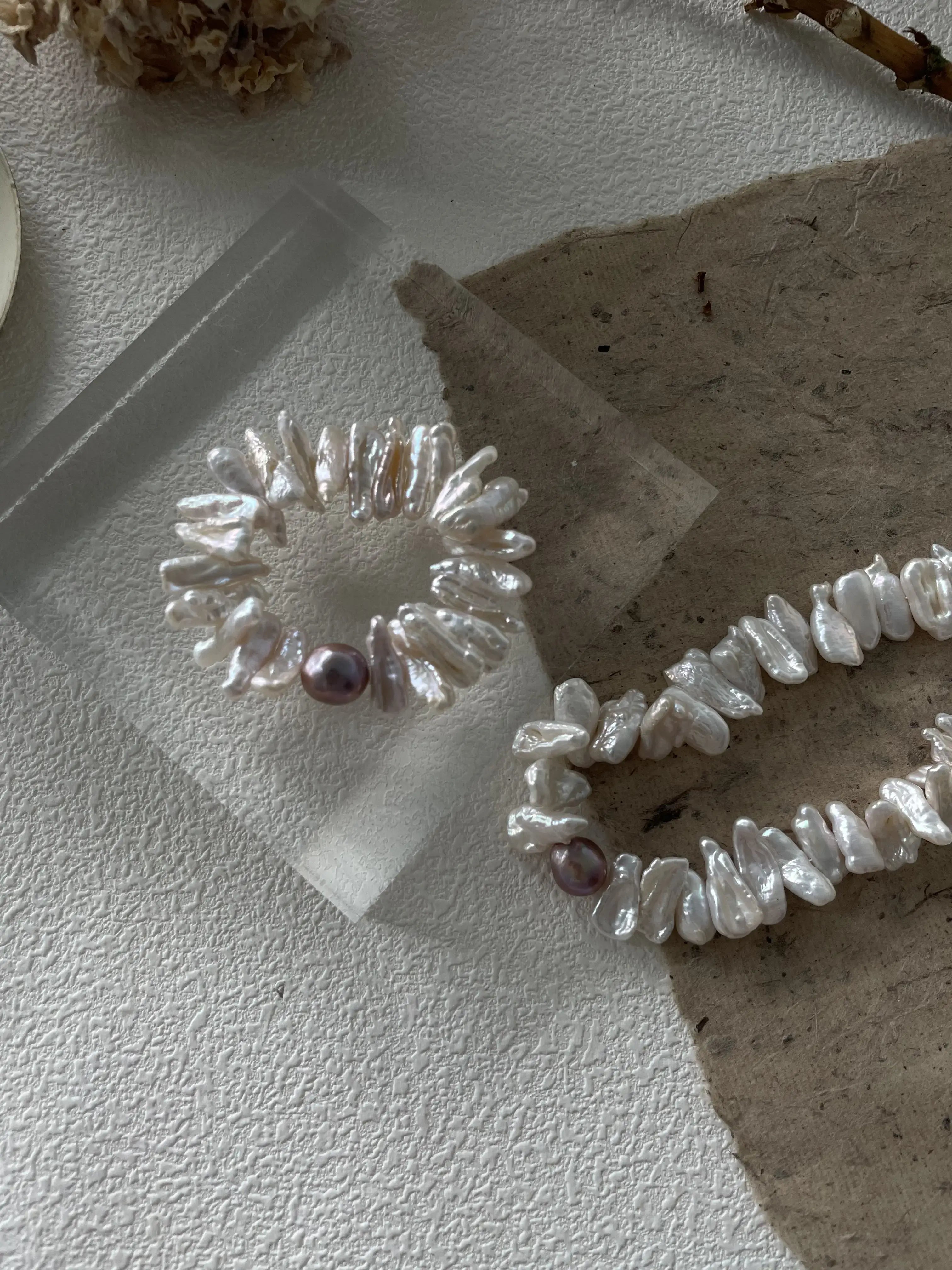 Baroque and Purple Edison Pearl Choker