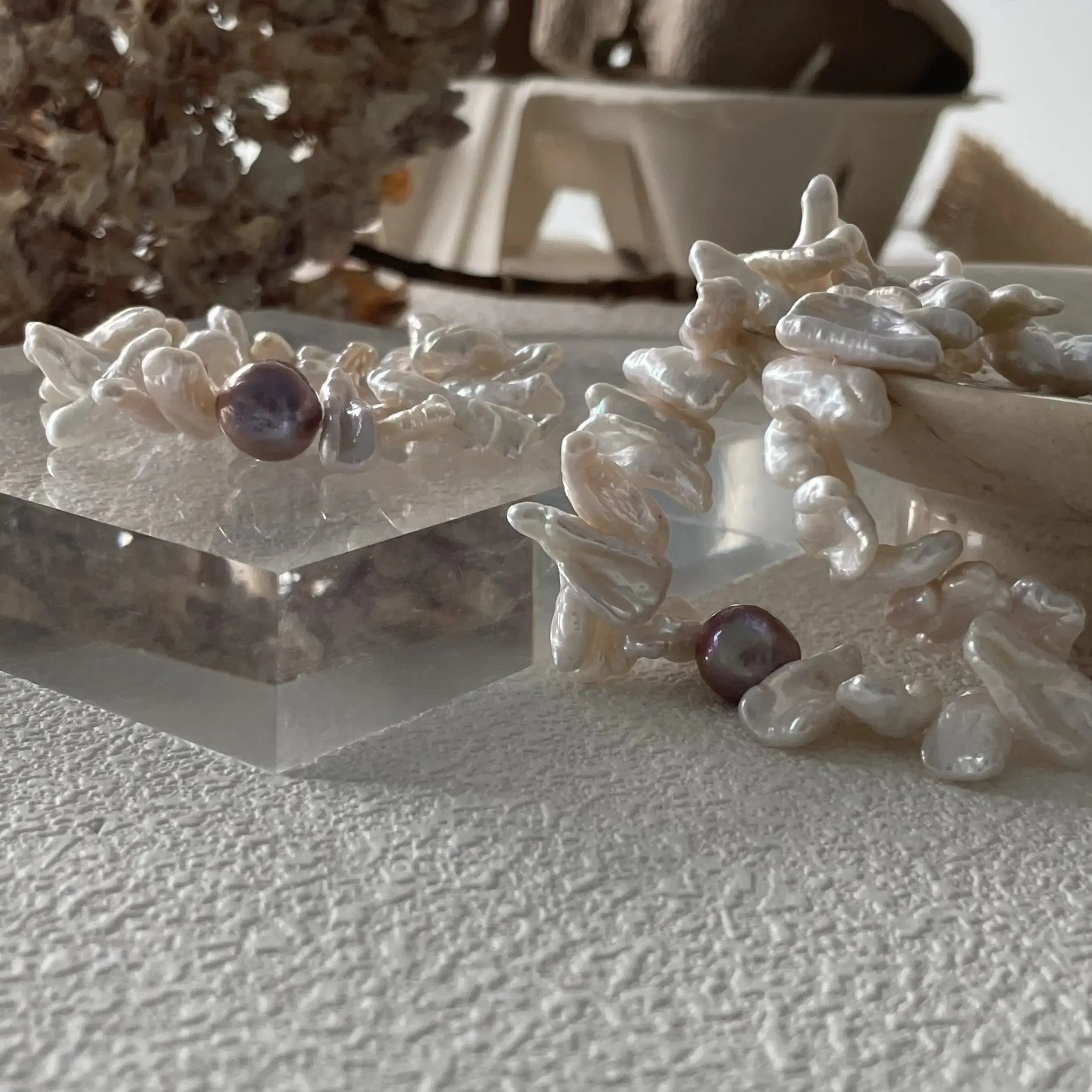 Baroque and Purple Edison Pearl Choker