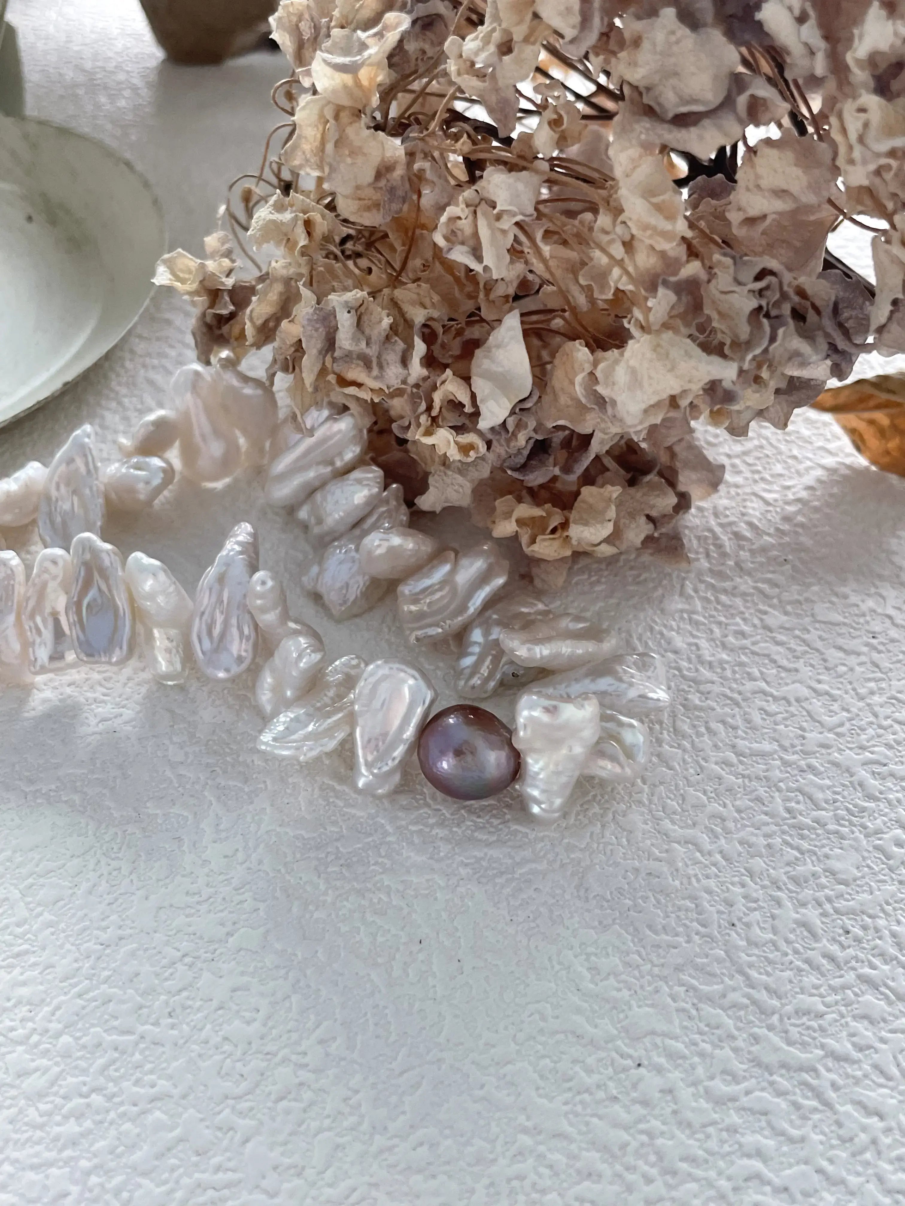 Baroque and Purple Edison Pearl Choker