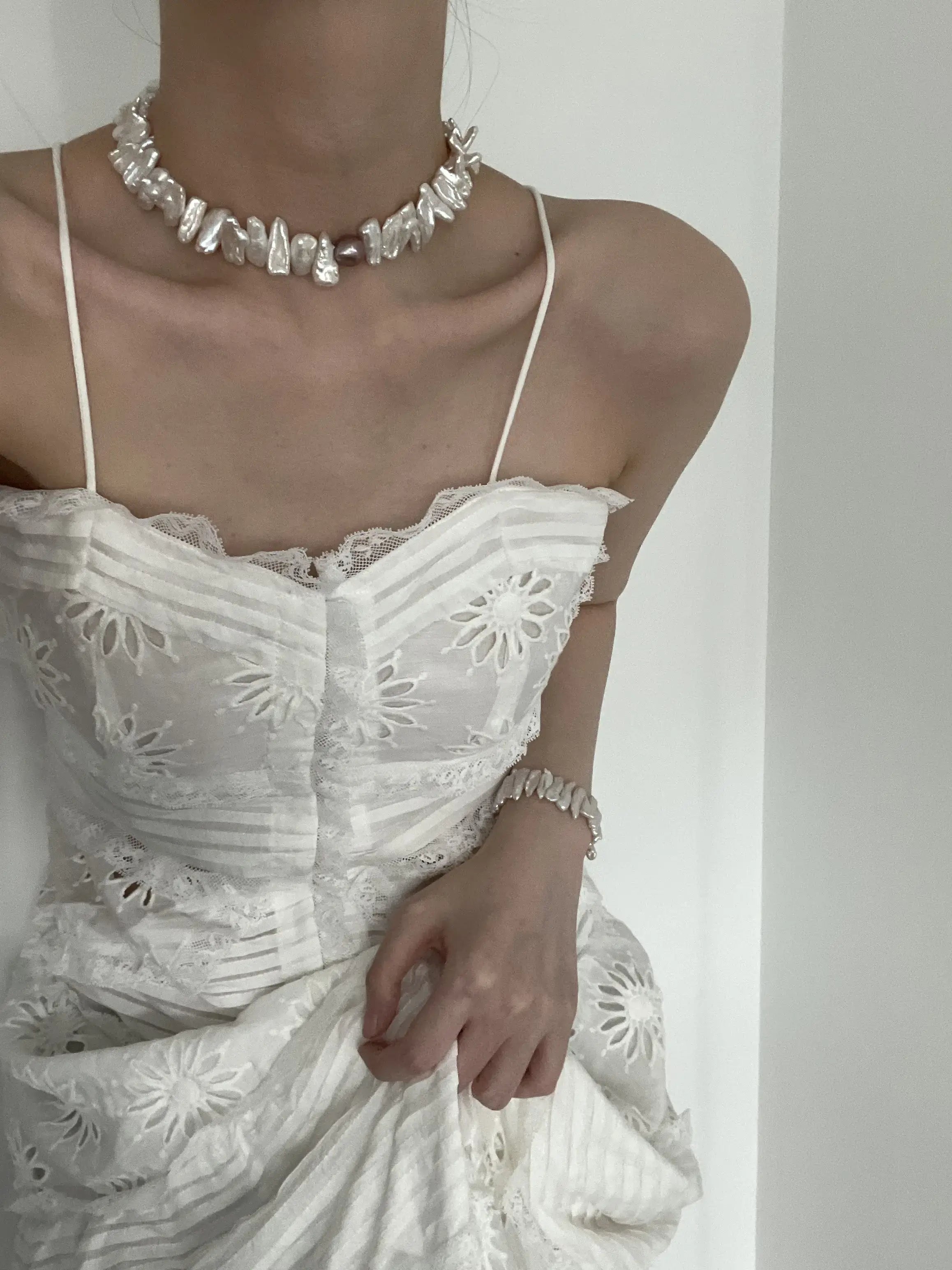 Baroque and Purple Edison Pearl Choker