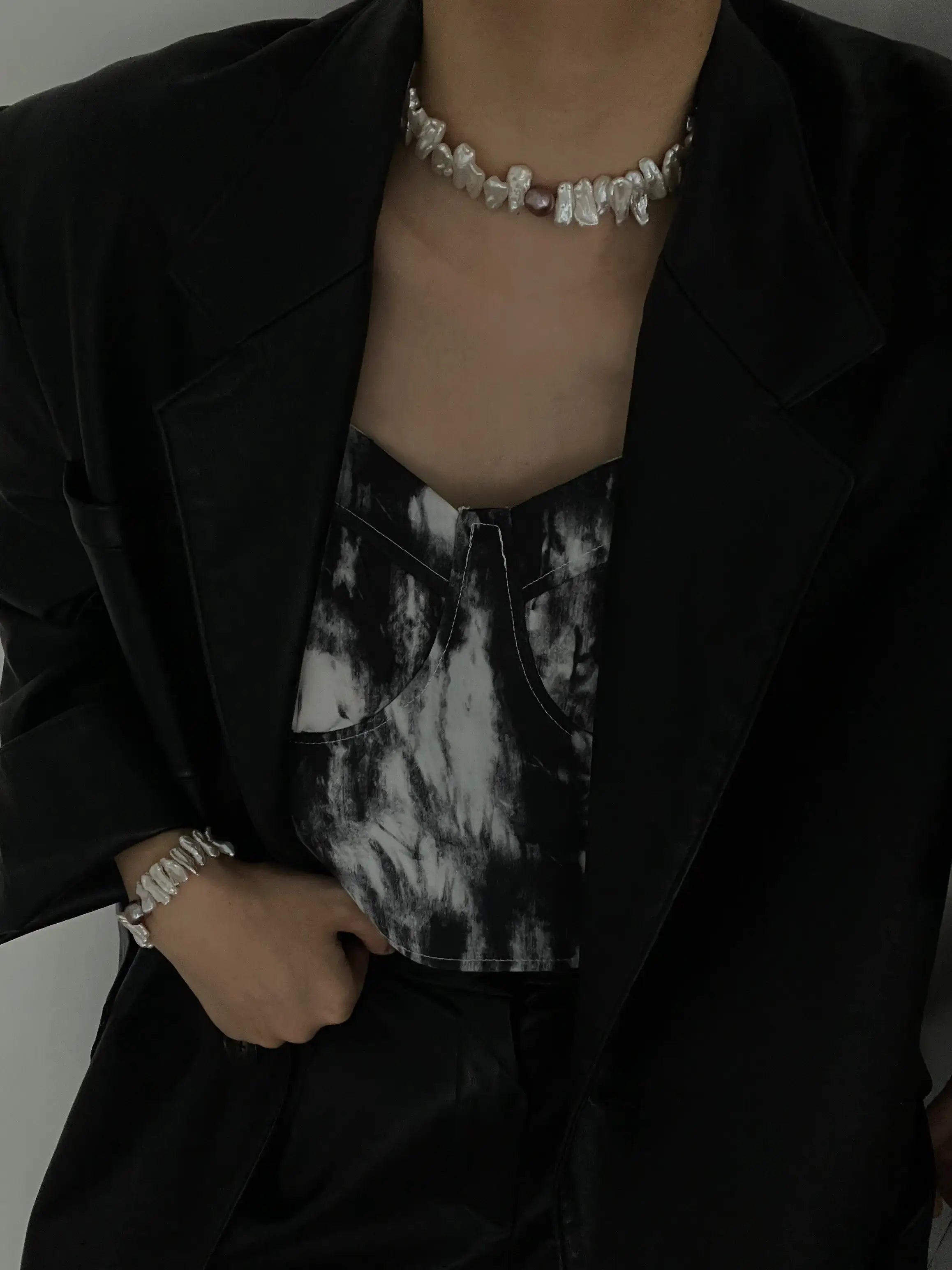 Baroque and Purple Edison Pearl Choker