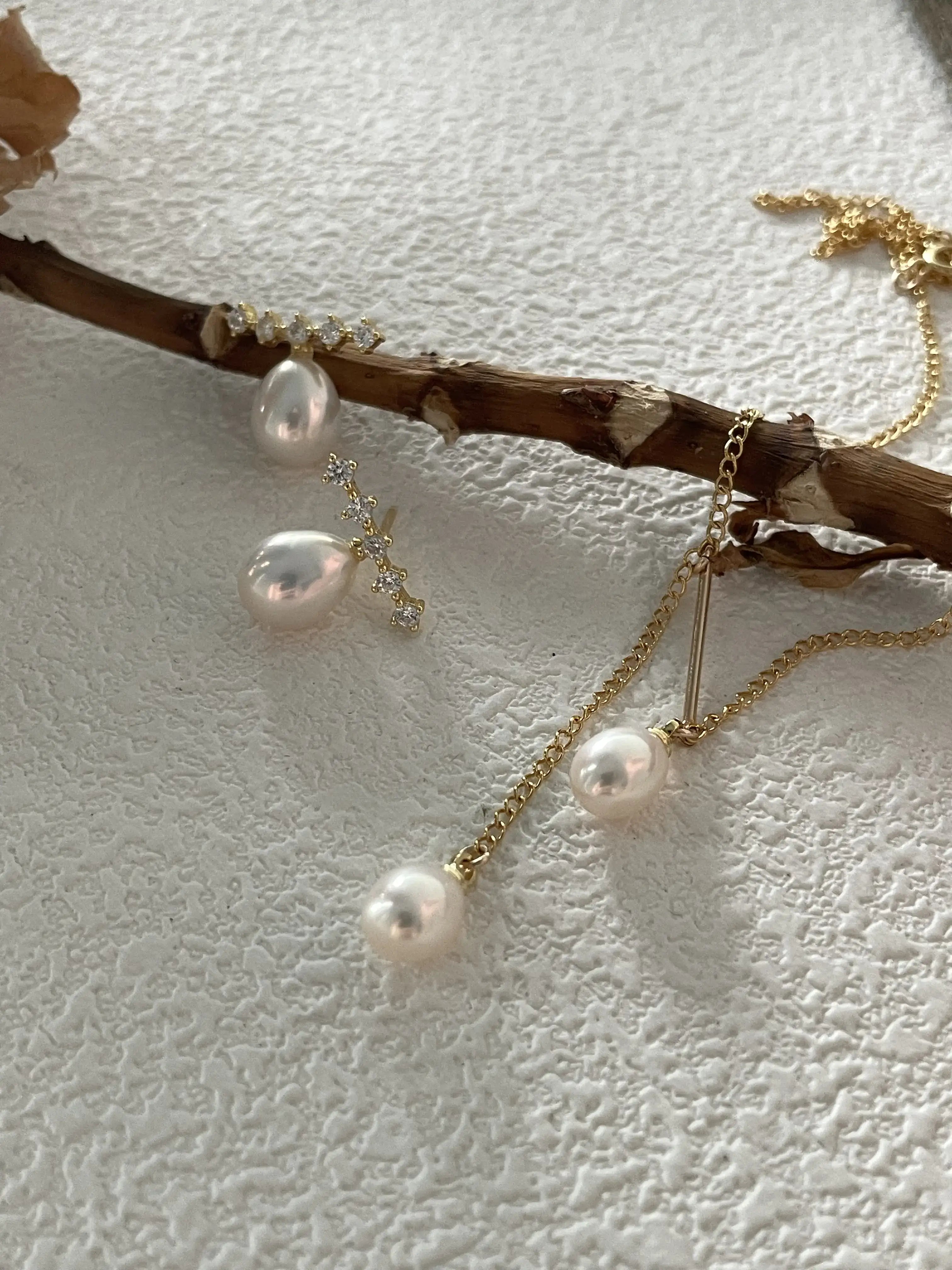 14K Gold Dual Pearl Wrap-Around Long Necklace
