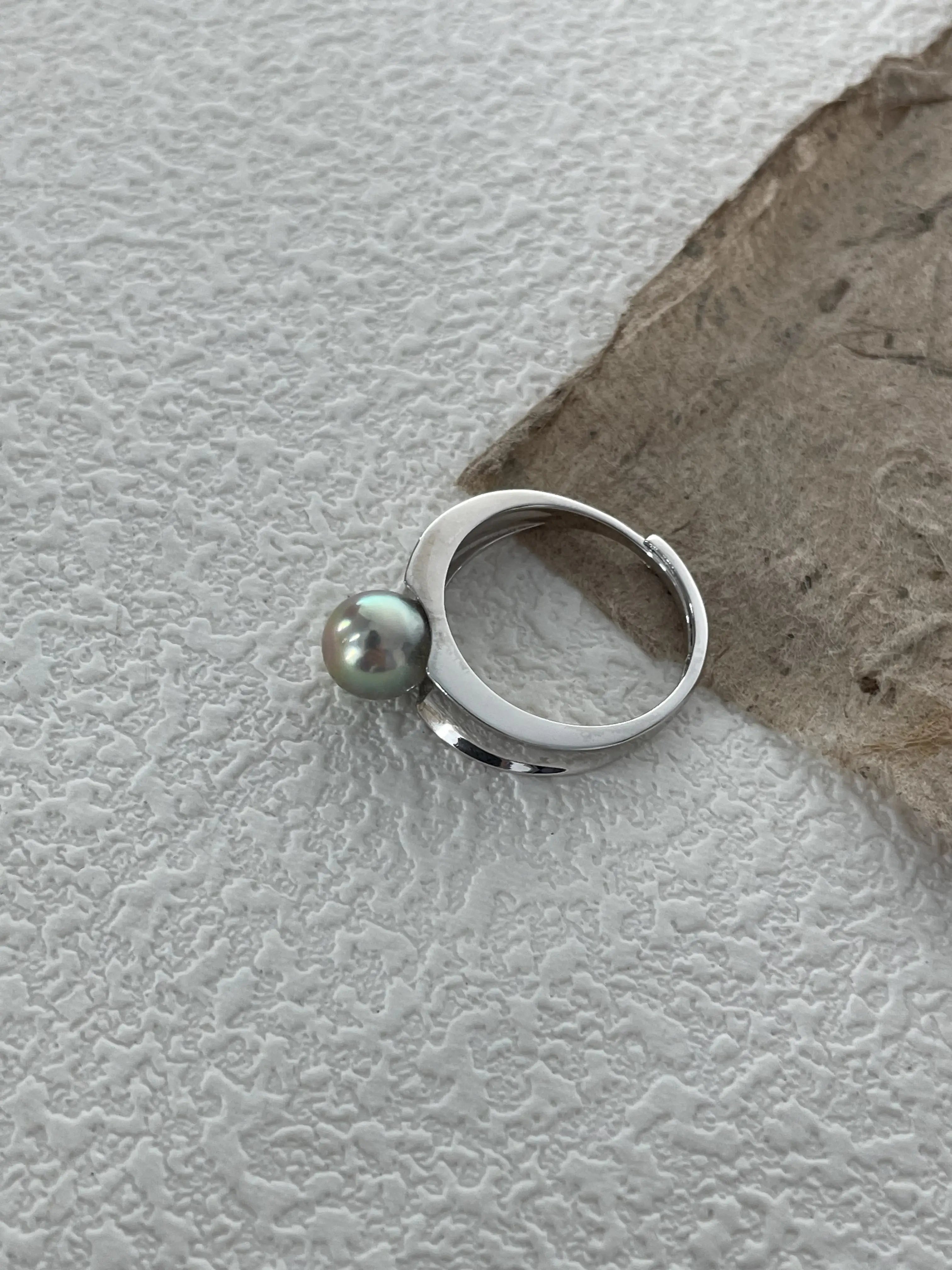 Classic Akoya Pearl Sterling Silver Ring