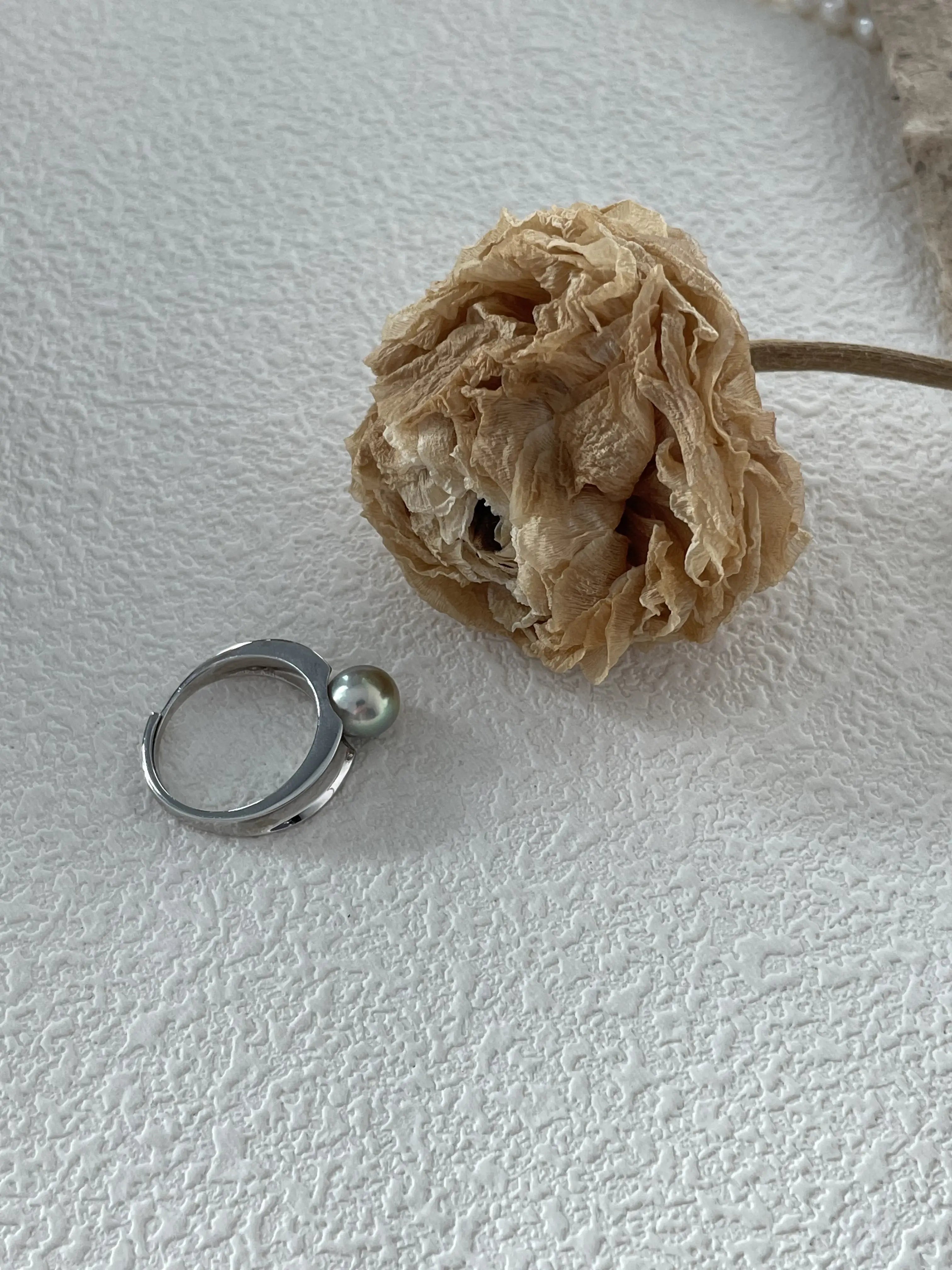 Classic Akoya Pearl Sterling Silver Ring