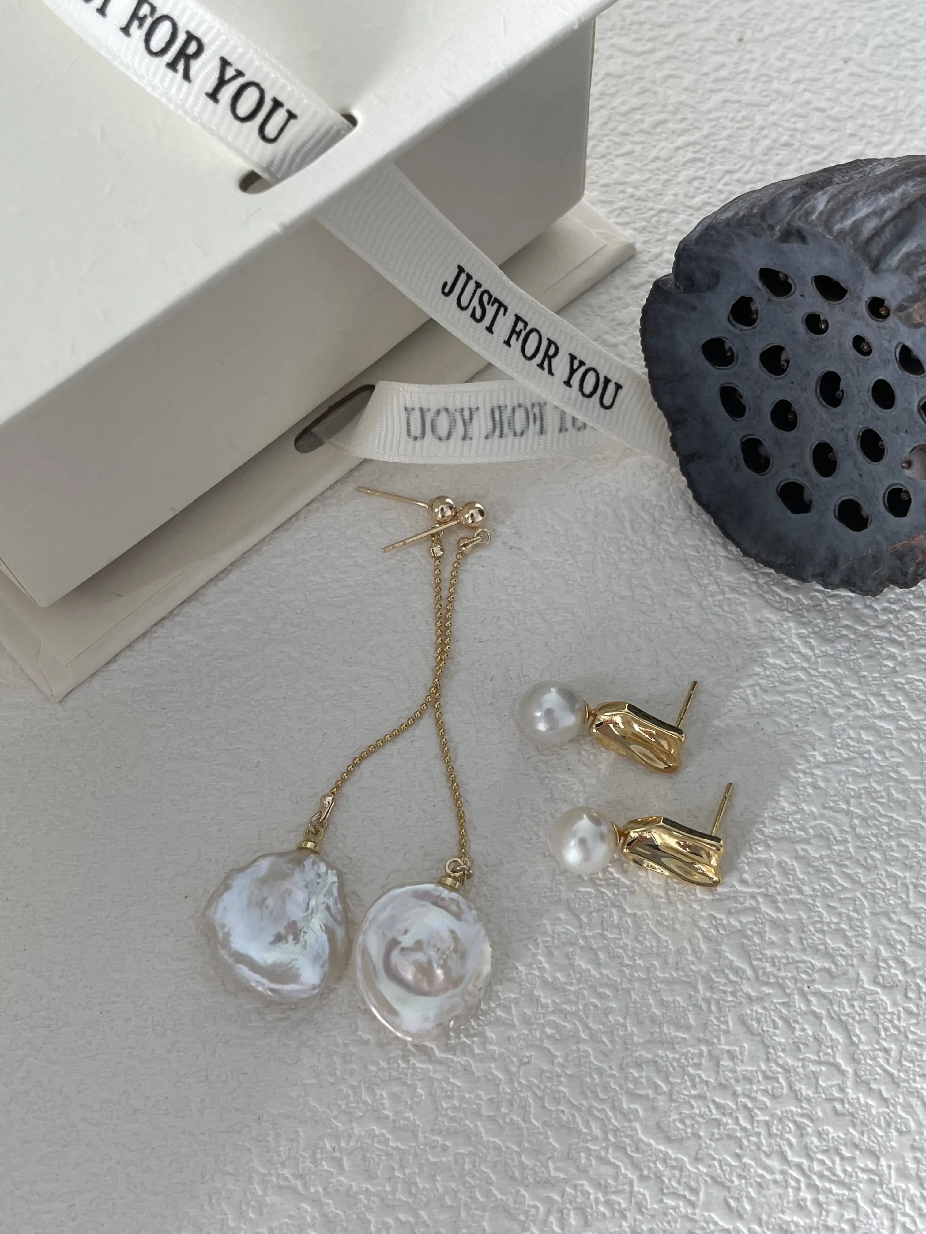 18K Gold Freshwater Pearl Drop Earrings
