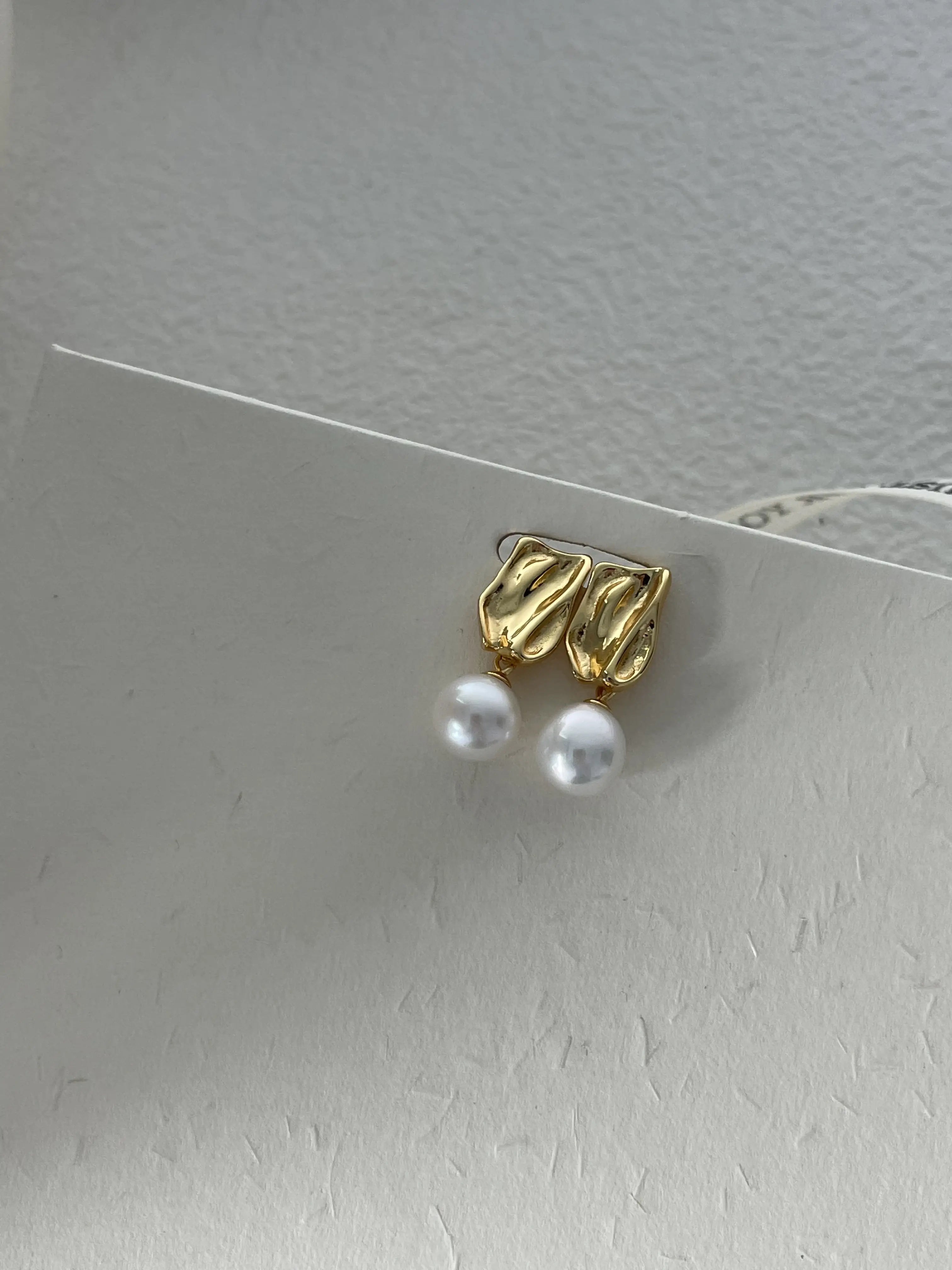 18K Gold Freshwater Pearl Drop Earrings