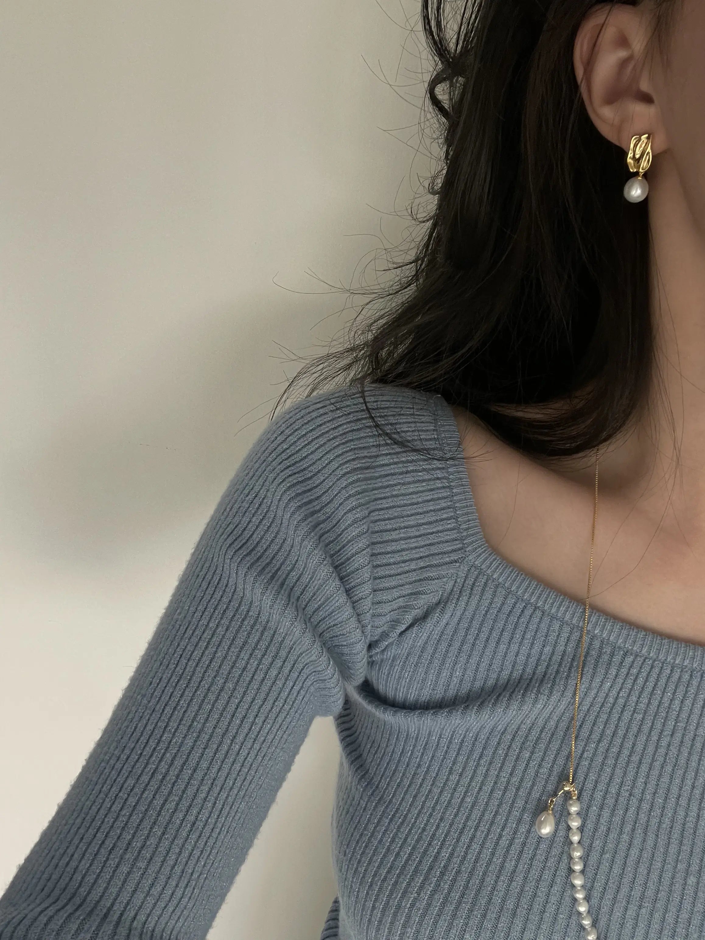 18K Gold Freshwater Pearl Drop Earrings