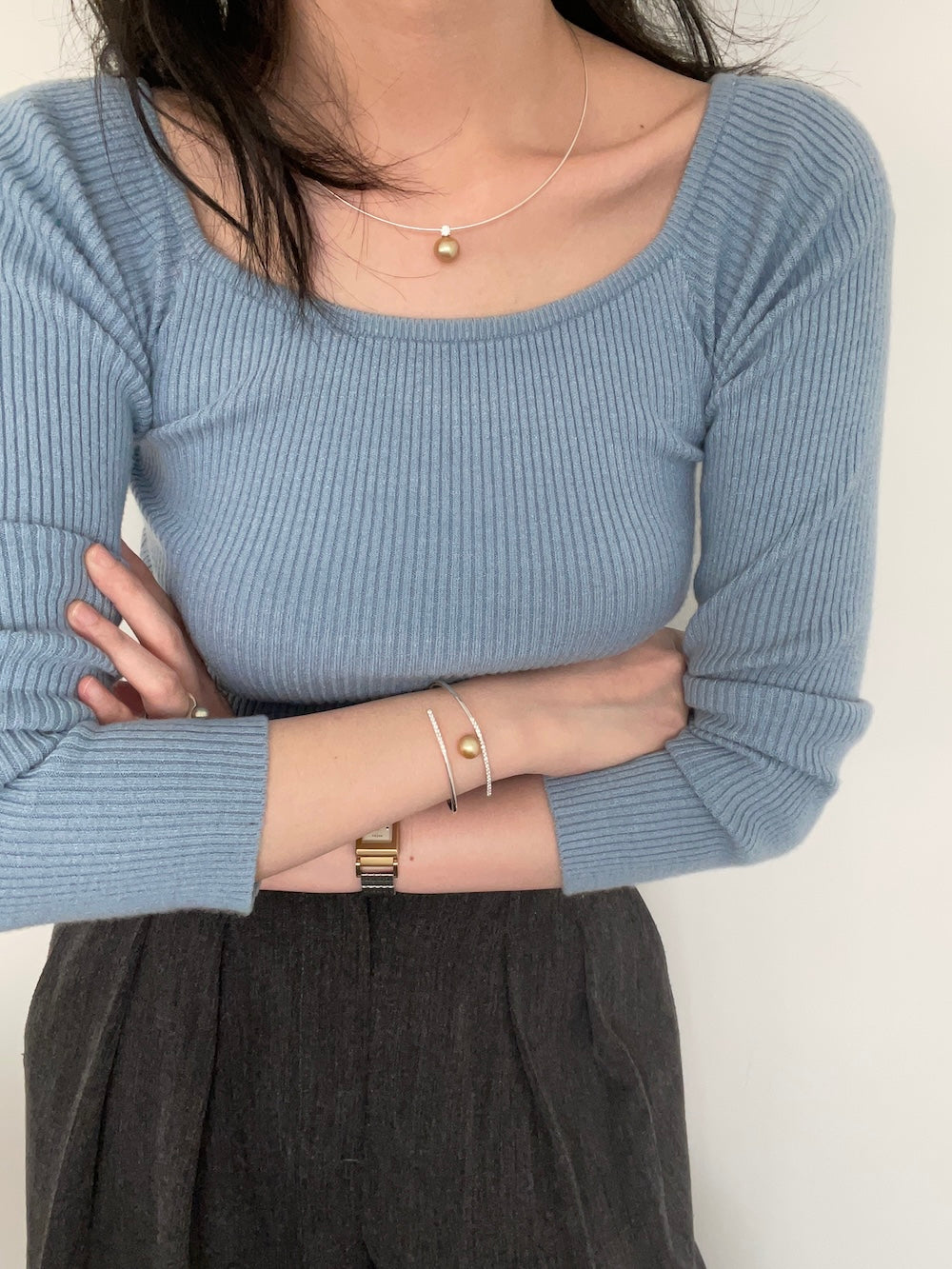 Single Edison Pearl Pendant Necklace