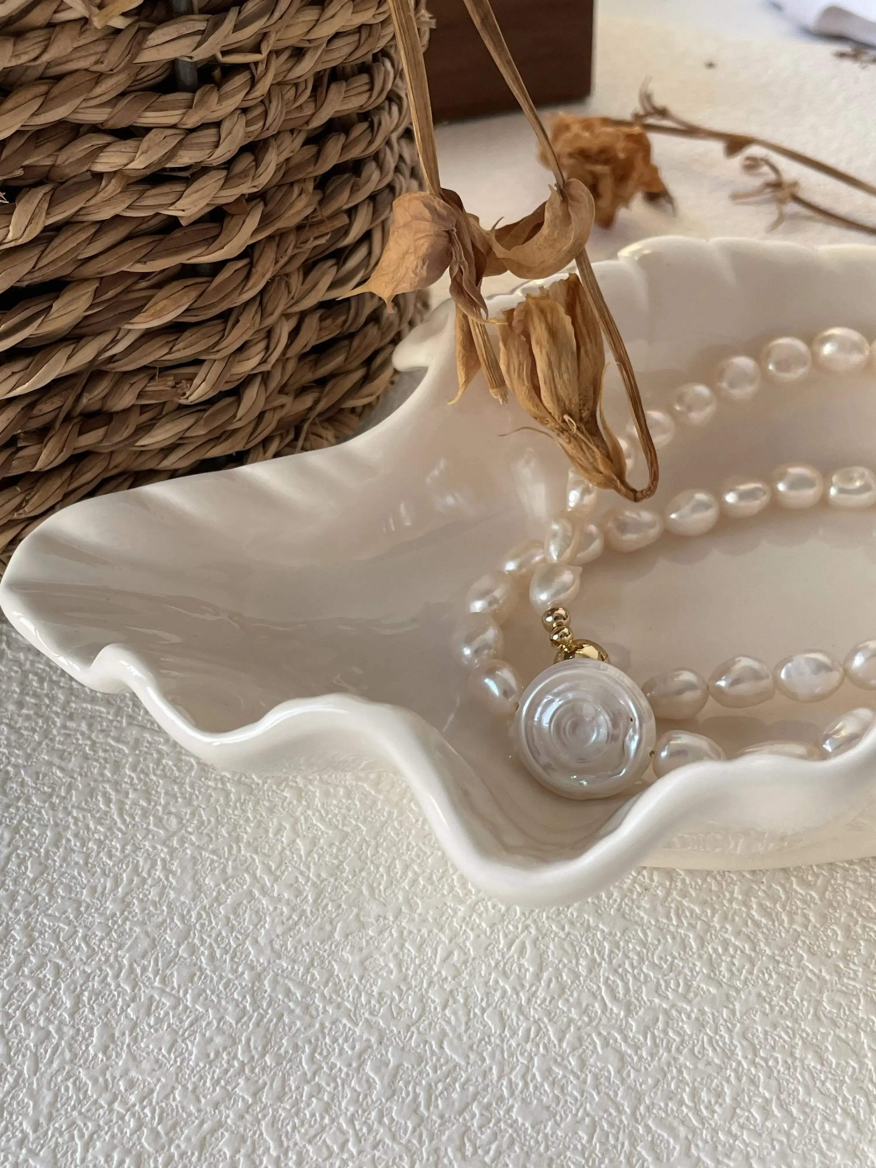 Vintage Baroque Pearl Strand Necklace