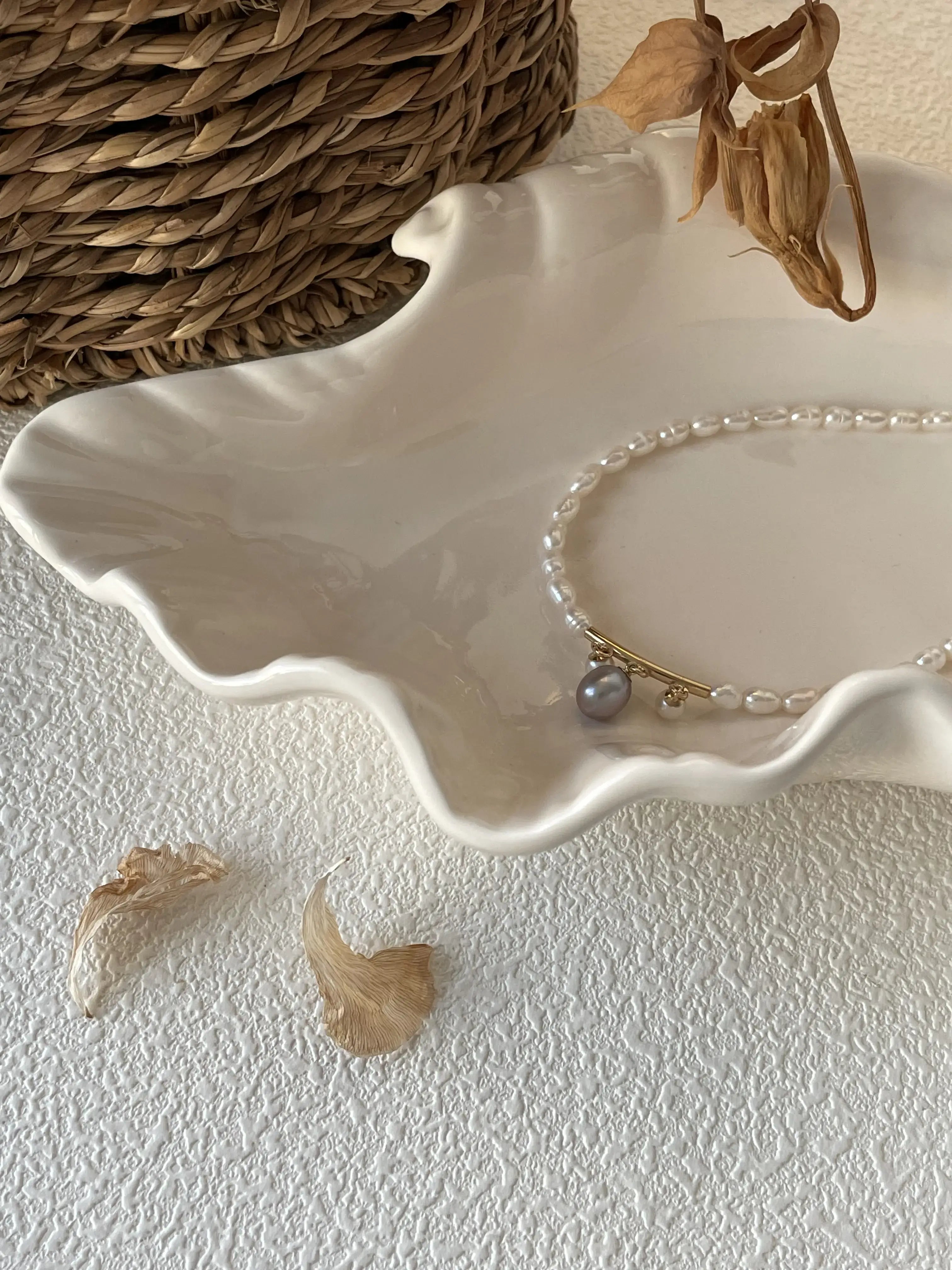 14K Gold Freshwater Pearl Mini Pendant Necklace