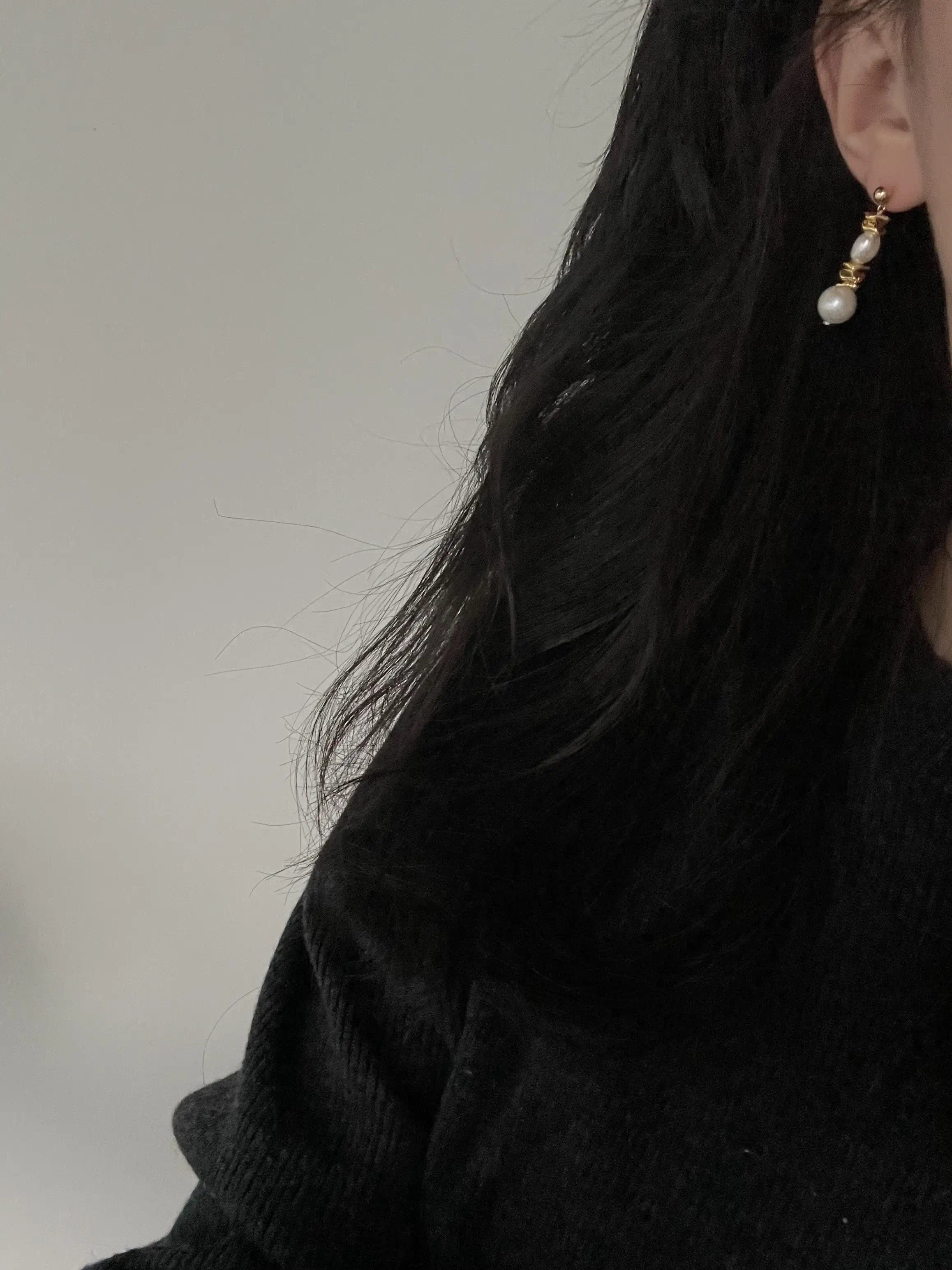 Fusion Grace Earrings – 14K Gold Baroque Pearls