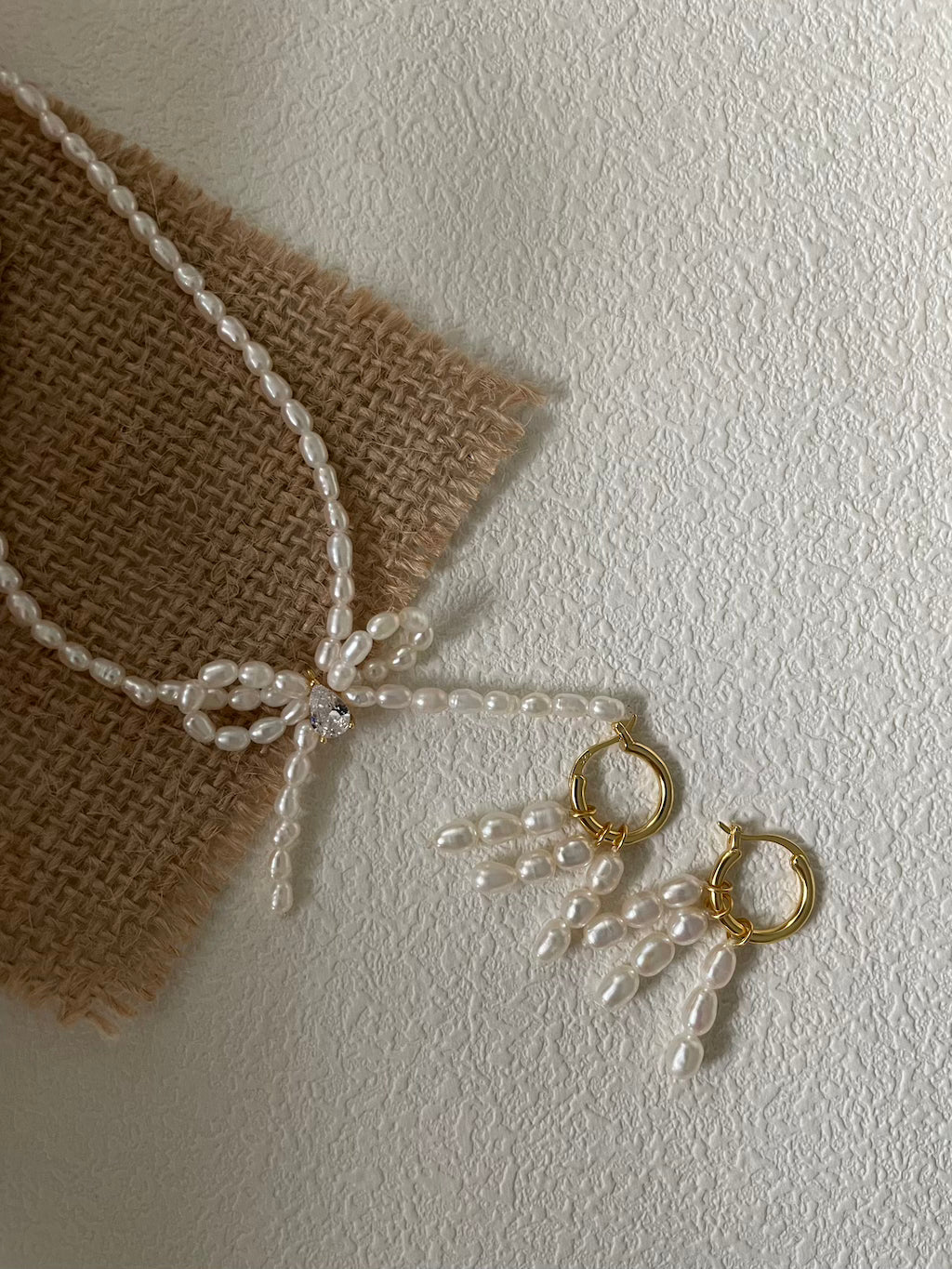 Cute Bow Mini Freshwater Pearl Necklace