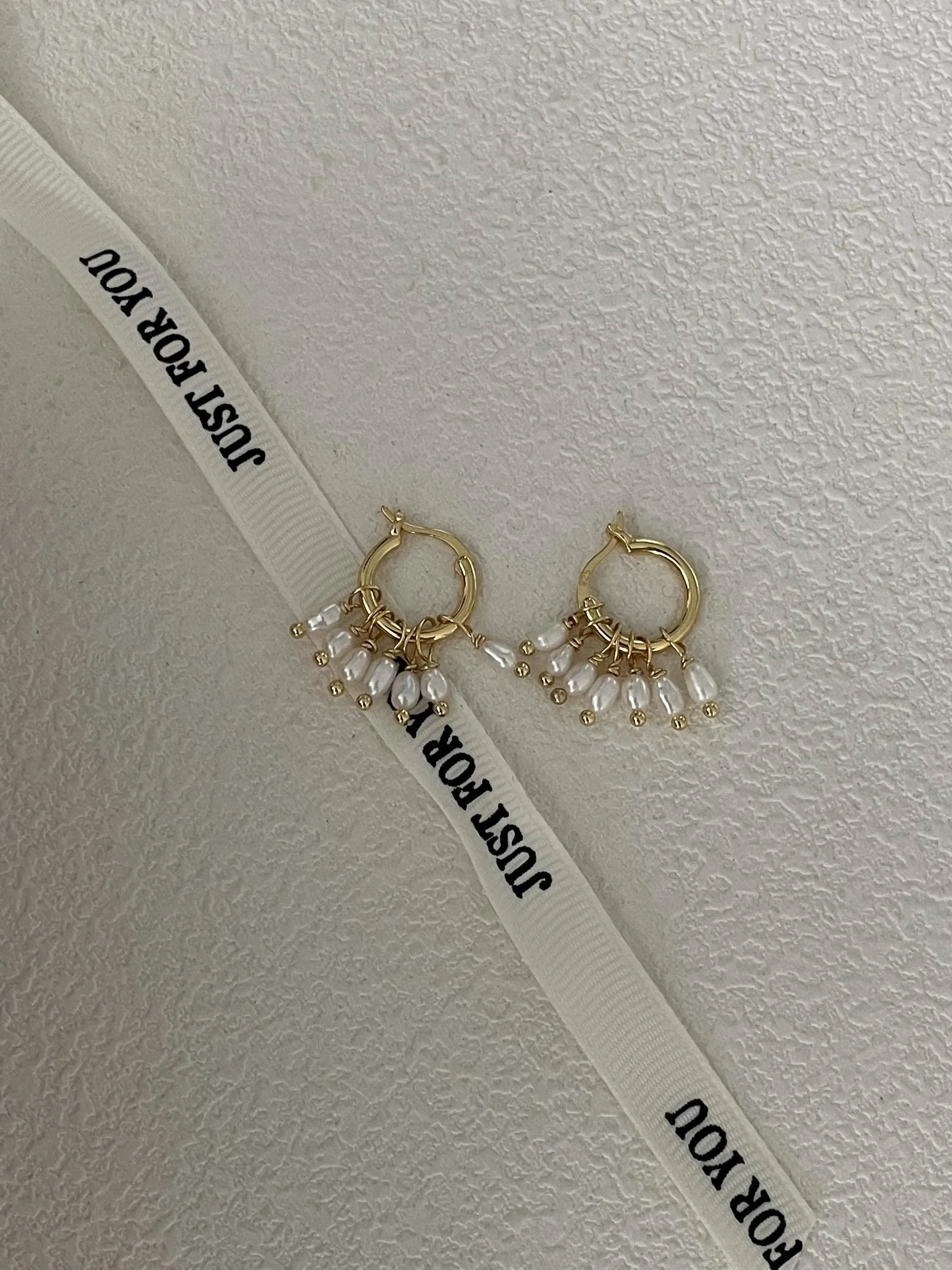 Vintage Rice Pearl Suspended Earrings