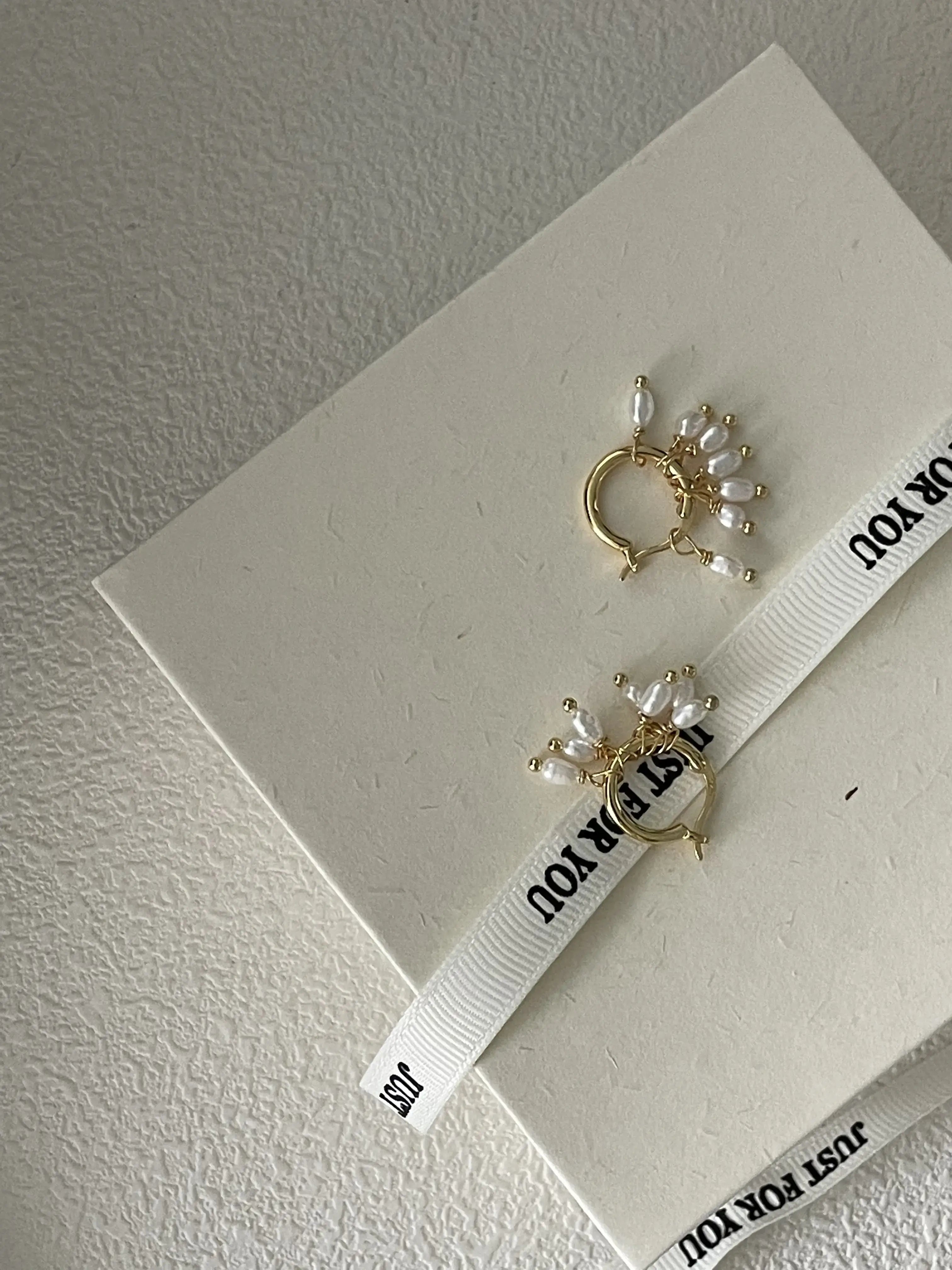 Vintage Rice Pearl Suspended Earrings