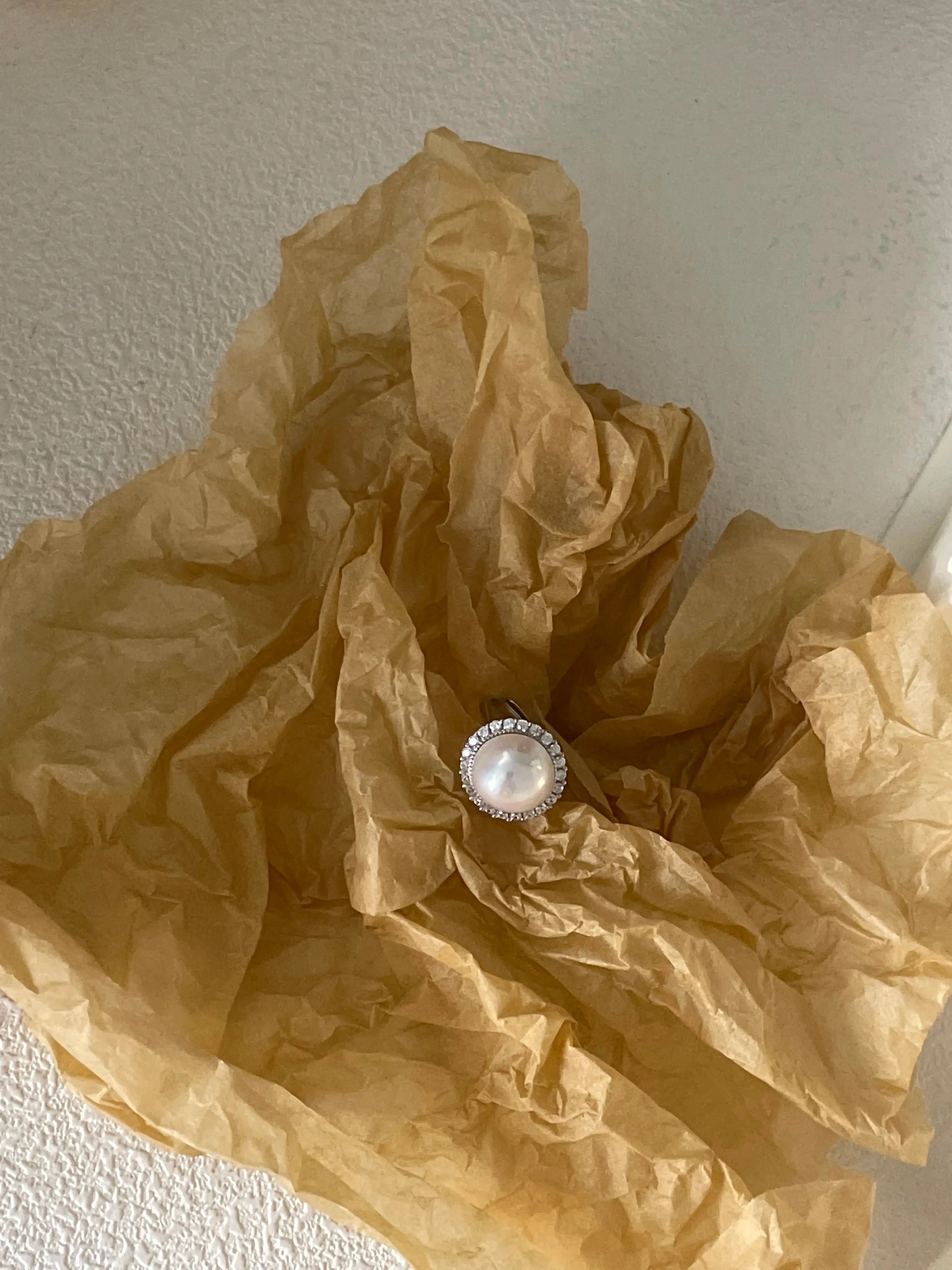 Statement 12mm Mabe Freshwater Pearl Ring