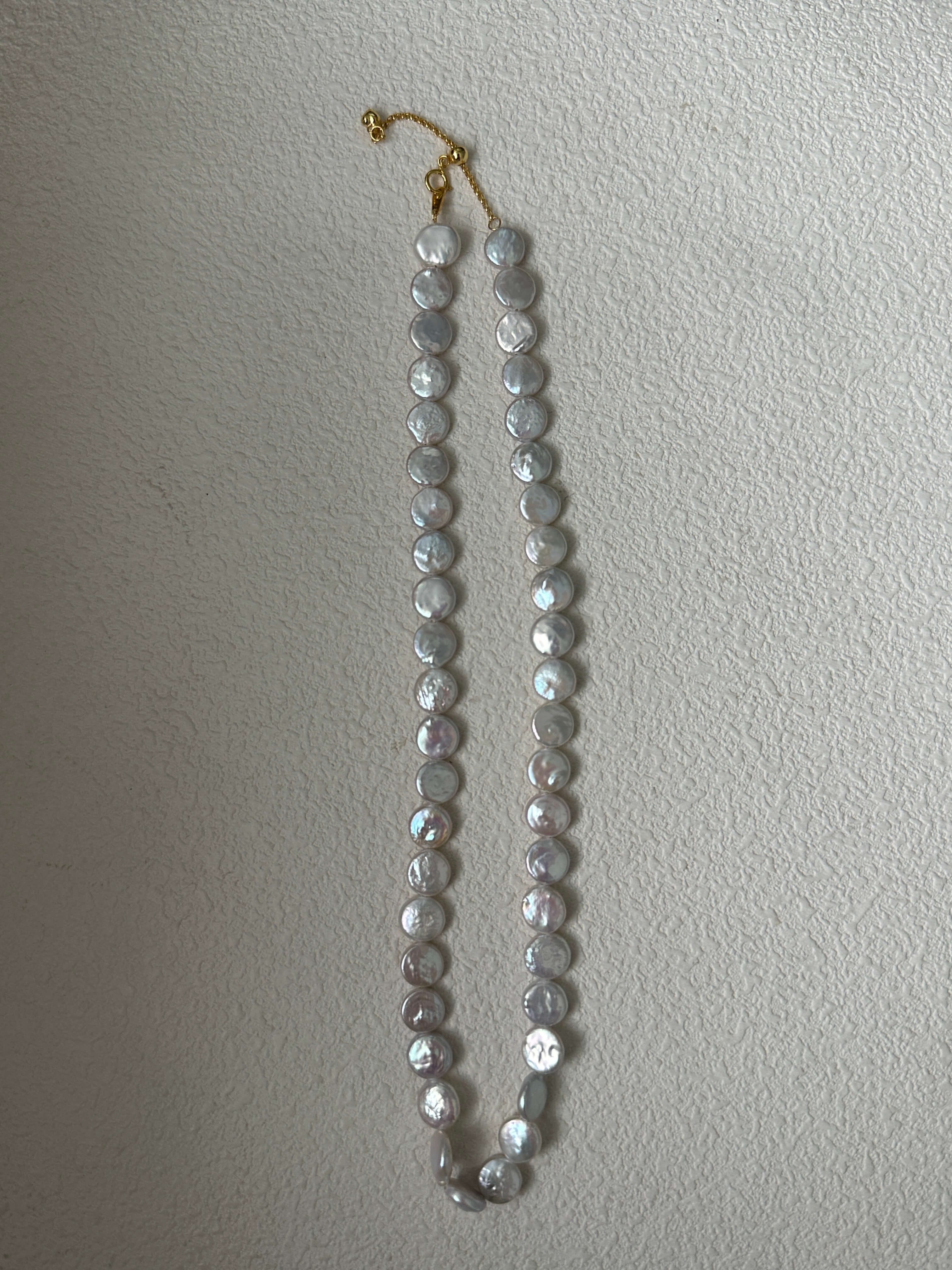 Mini Coin Baroque Pearl Strand Necklace