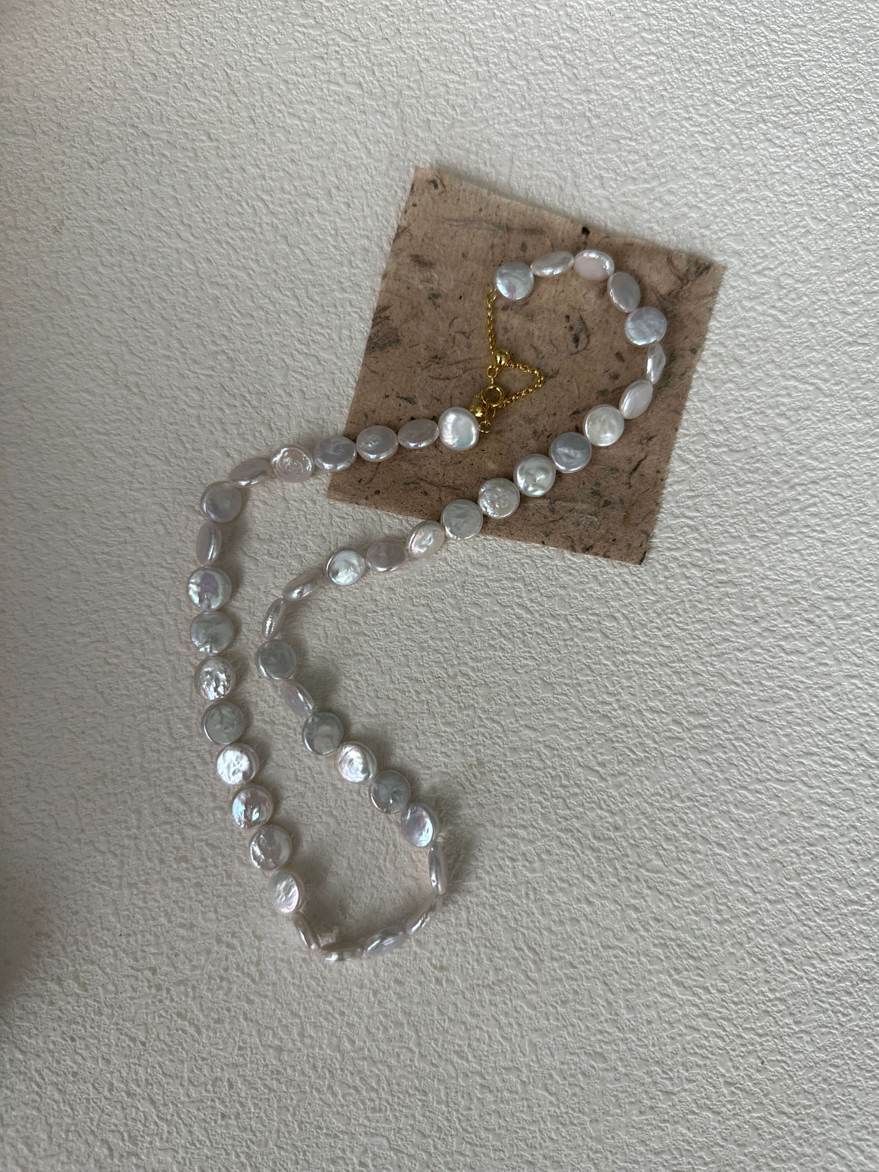 Mini Coin Baroque Pearl Strand Necklace