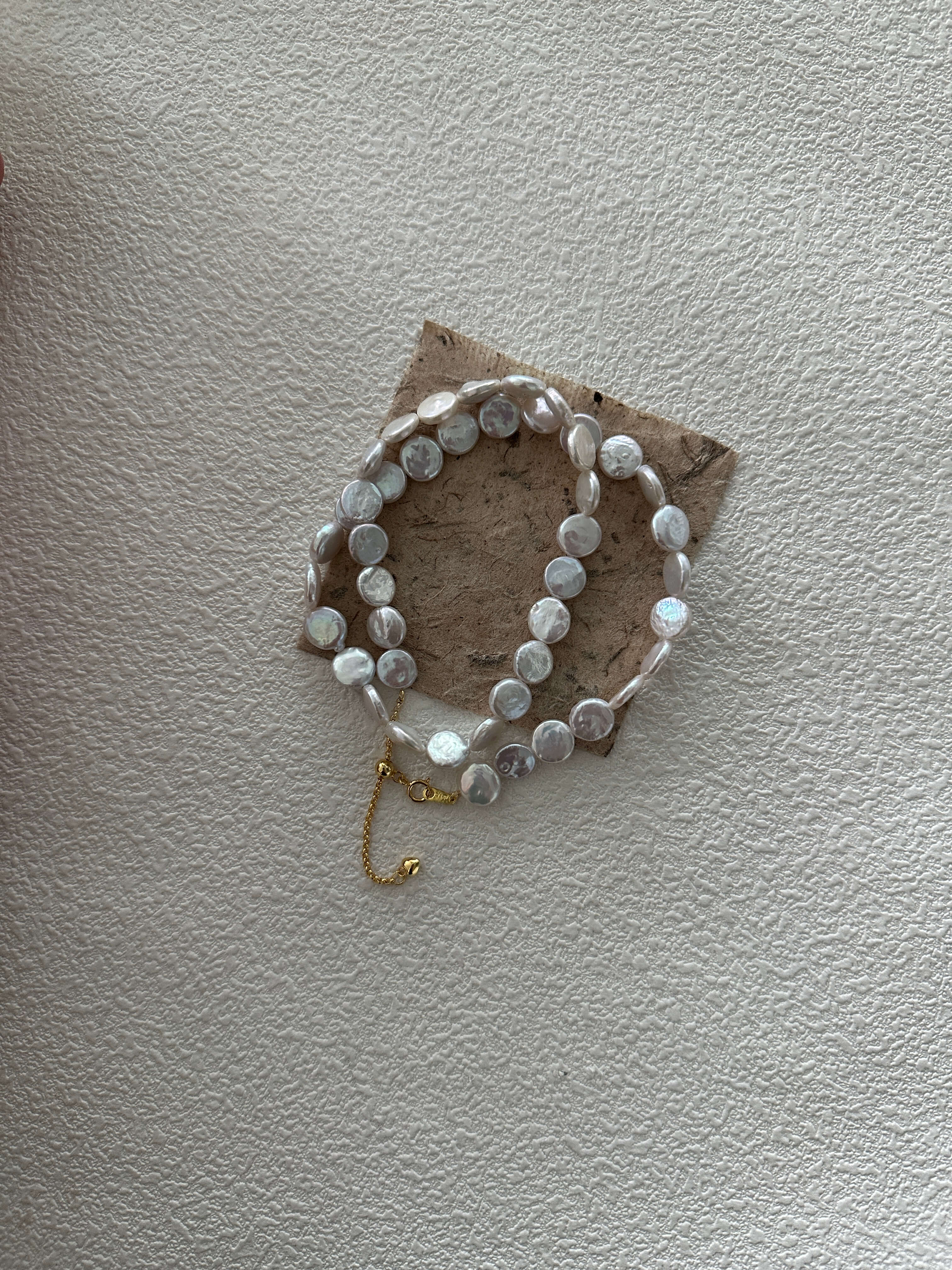 Mini Coin Baroque Pearl Strand Necklace